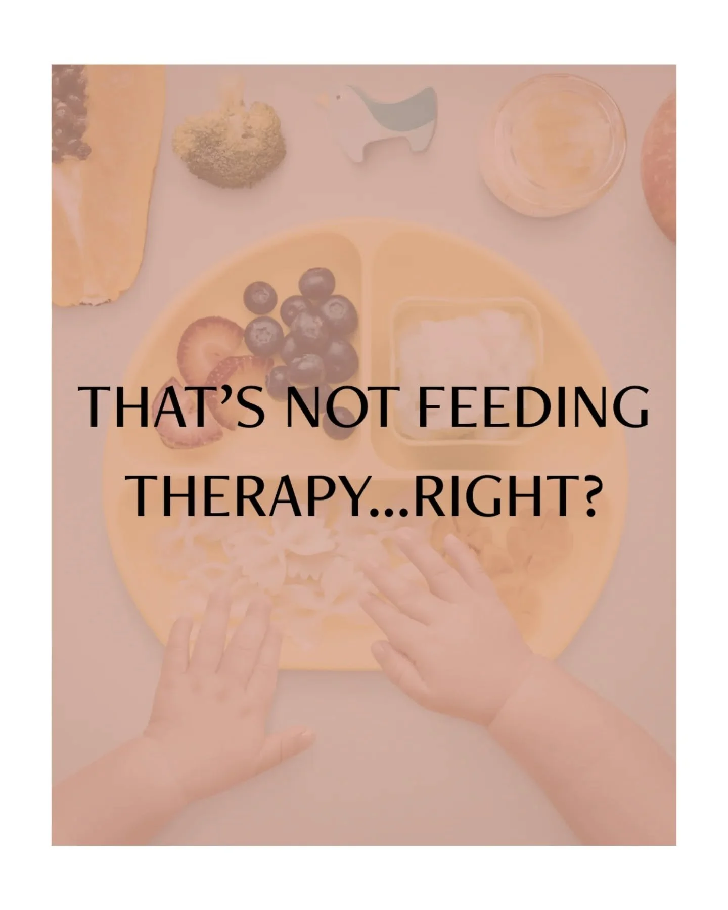 If you walked into a feeding therapy session, you might think:

&ldquo;Wait&hellip; they&rsquo;re just playing with food.&rdquo;
And sometimes&hellip; they are.

Because before a child can eat a food, they often need to:
touch it
smell it
squish it
e
