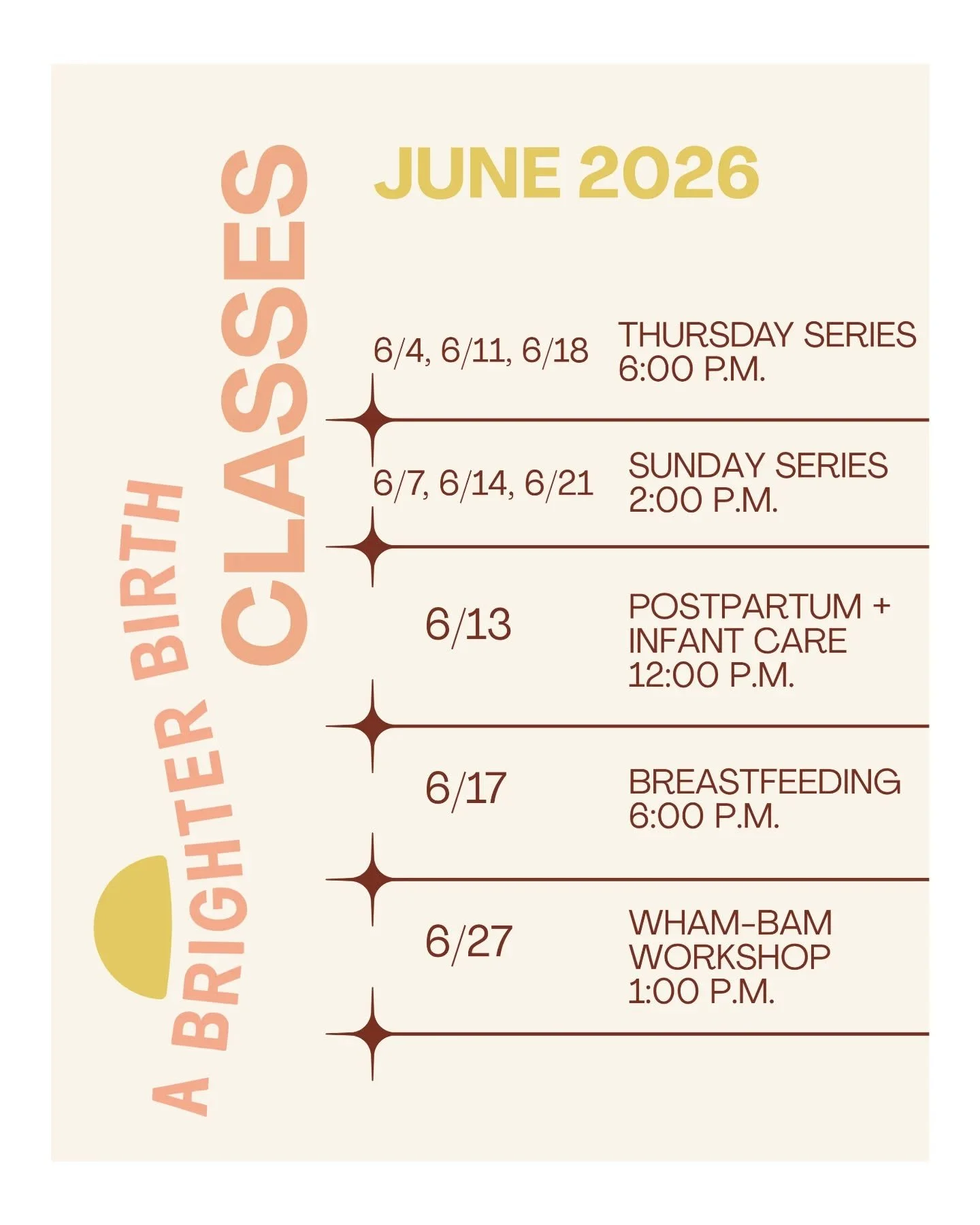 ☀️ Join us in June for classes ☀️

Have you been looking for comprehensive, unbiased, evidence based, out of hospital education leading up to your birth, feeding journey and parenthood?

ABB offers a range of education options every single month to h