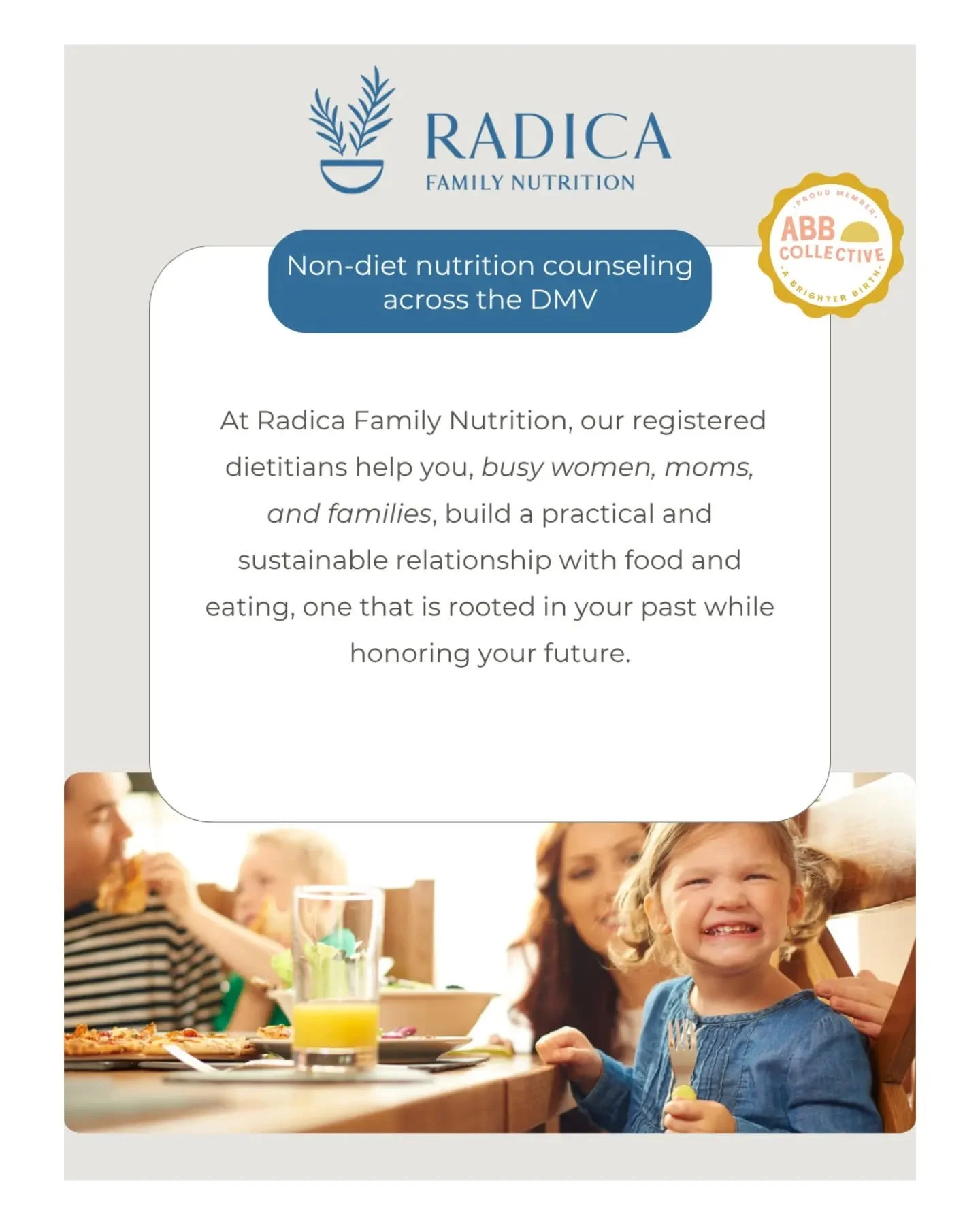 Food is more than *just* fuel. It's the birthday cake your mom made every year, the comforting meal that got you through a hard week, the table your family gathers around, and the nourishing dishes that you gravitate toward. 

Welcome to Radica Famil