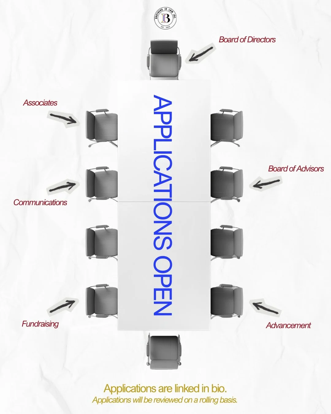 We&rsquo;re growing, and we want you to be part of it! Applications are open to join a staff of leaders &amp; change-makers within Brothers In Law, Inc.! ⭐️

If you&rsquo;ve got passion, creativity, a strong work ethic, and a heart for community, we 