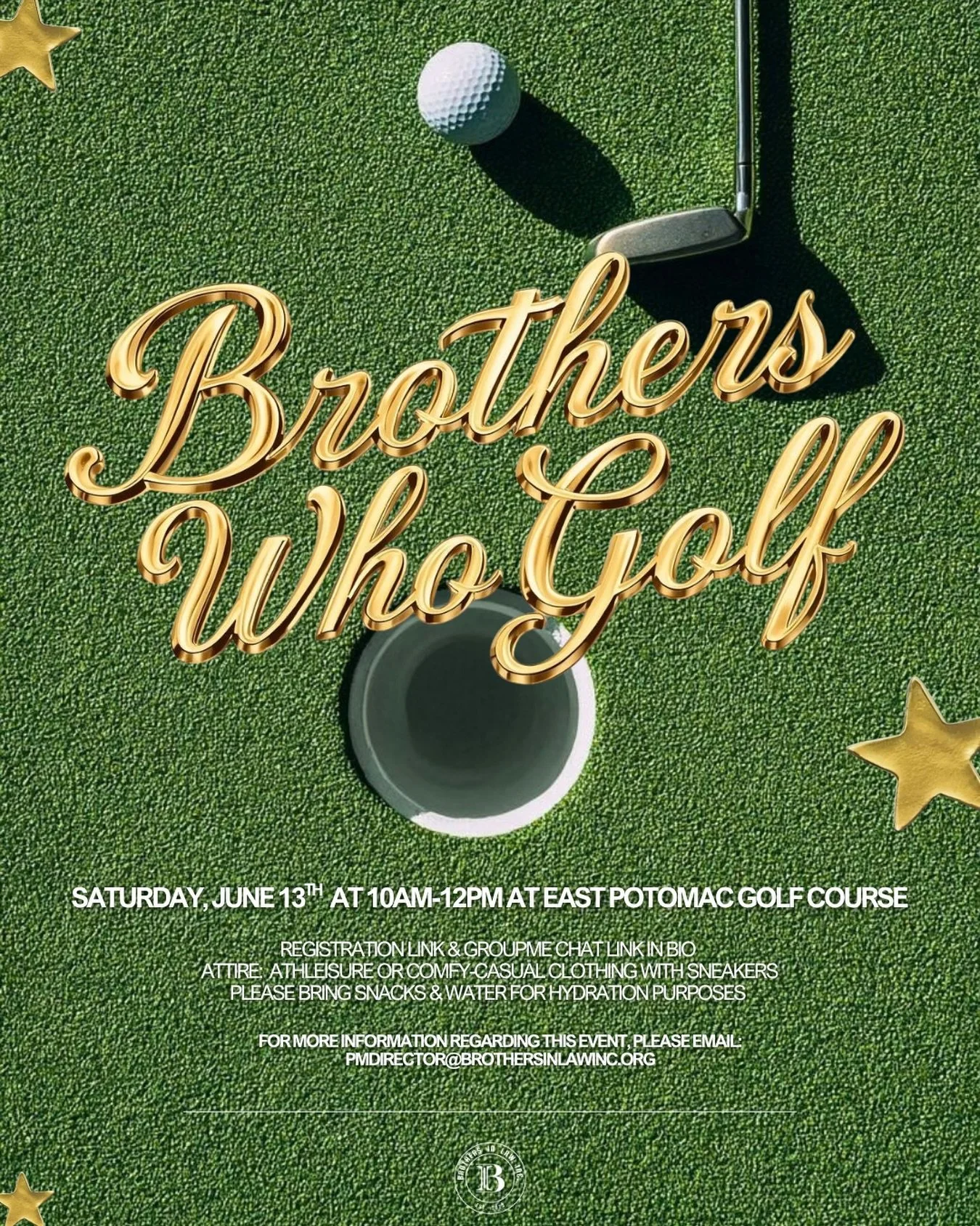 Fairways, fellowship, and brotherhood. ⛳️

On Sat, June 13th at 10AM-12PM, Brothers In Law proudly returns with another installment of Brothers Who Golf, bringing together driven men committed to connection, community, and camaraderie beyond the clas