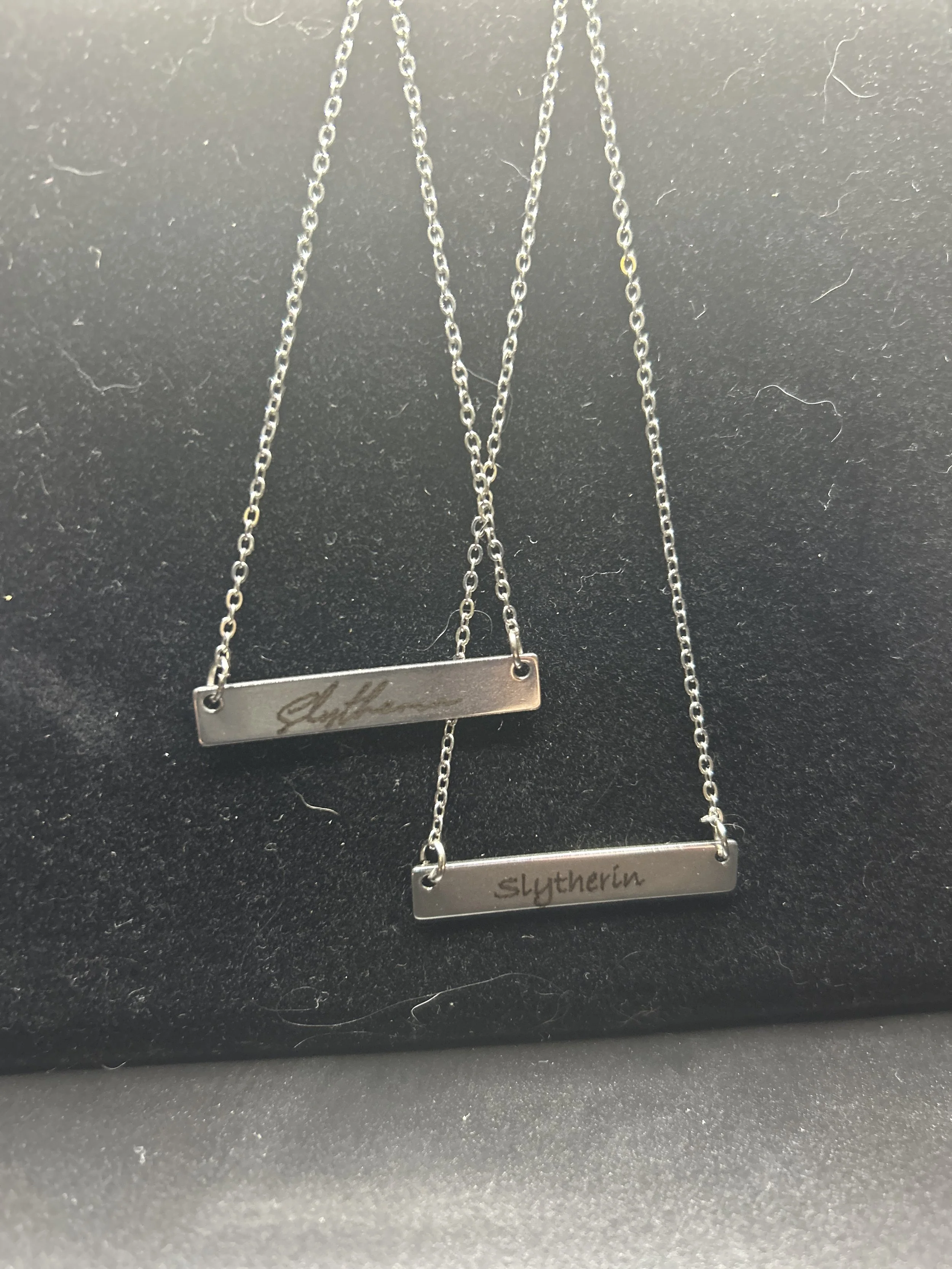 Harry Potter Themed Rectangle Stainless Steel Necklace