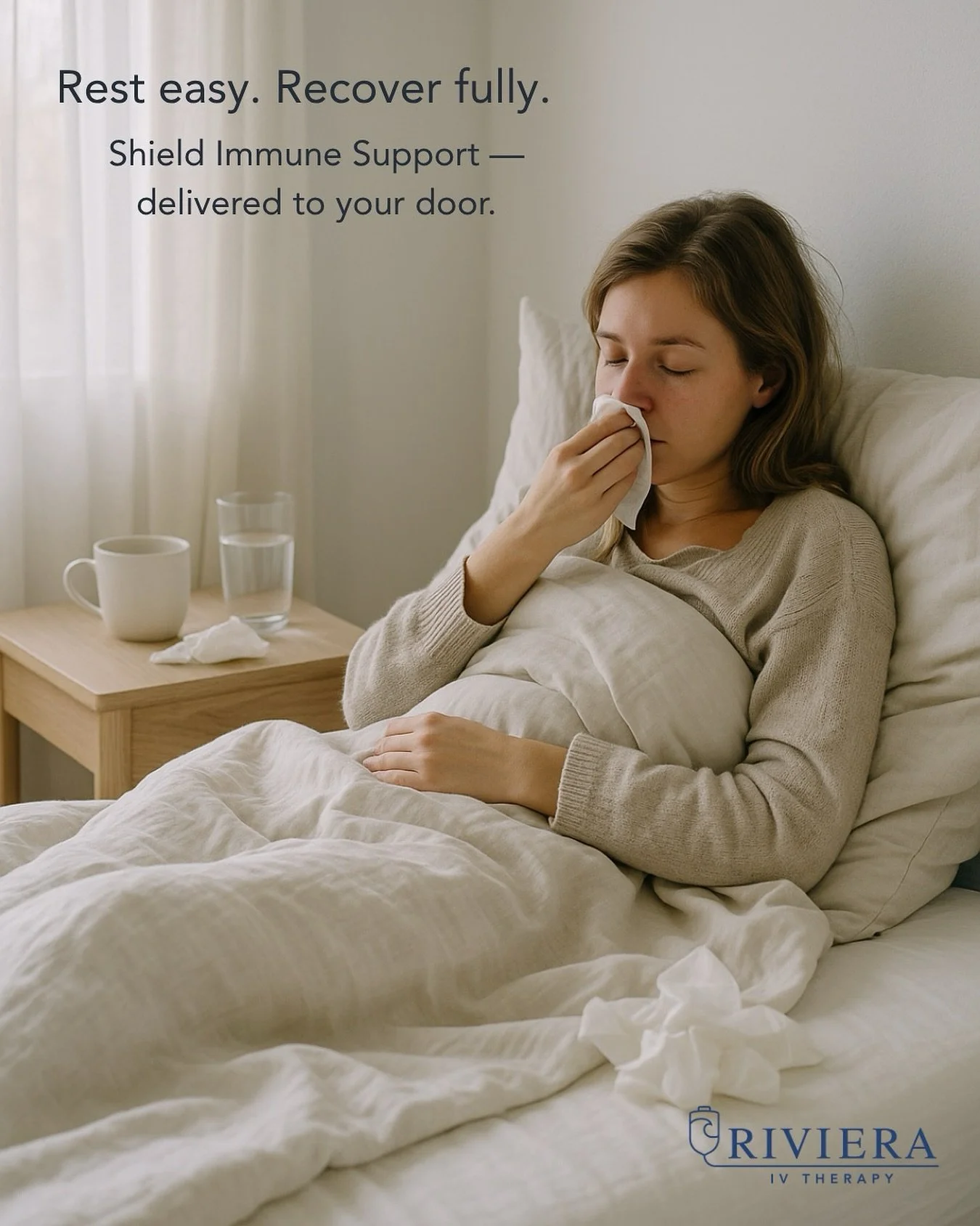 💧 Shield &mdash; Immune Support, Delivered to You

When you&rsquo;re feeling run-down or fighting something off, the last thing you want to do is leave the house and sit in a waiting room. That&rsquo;s why Riviera IV Therapy&rsquo;s Shield infusion 