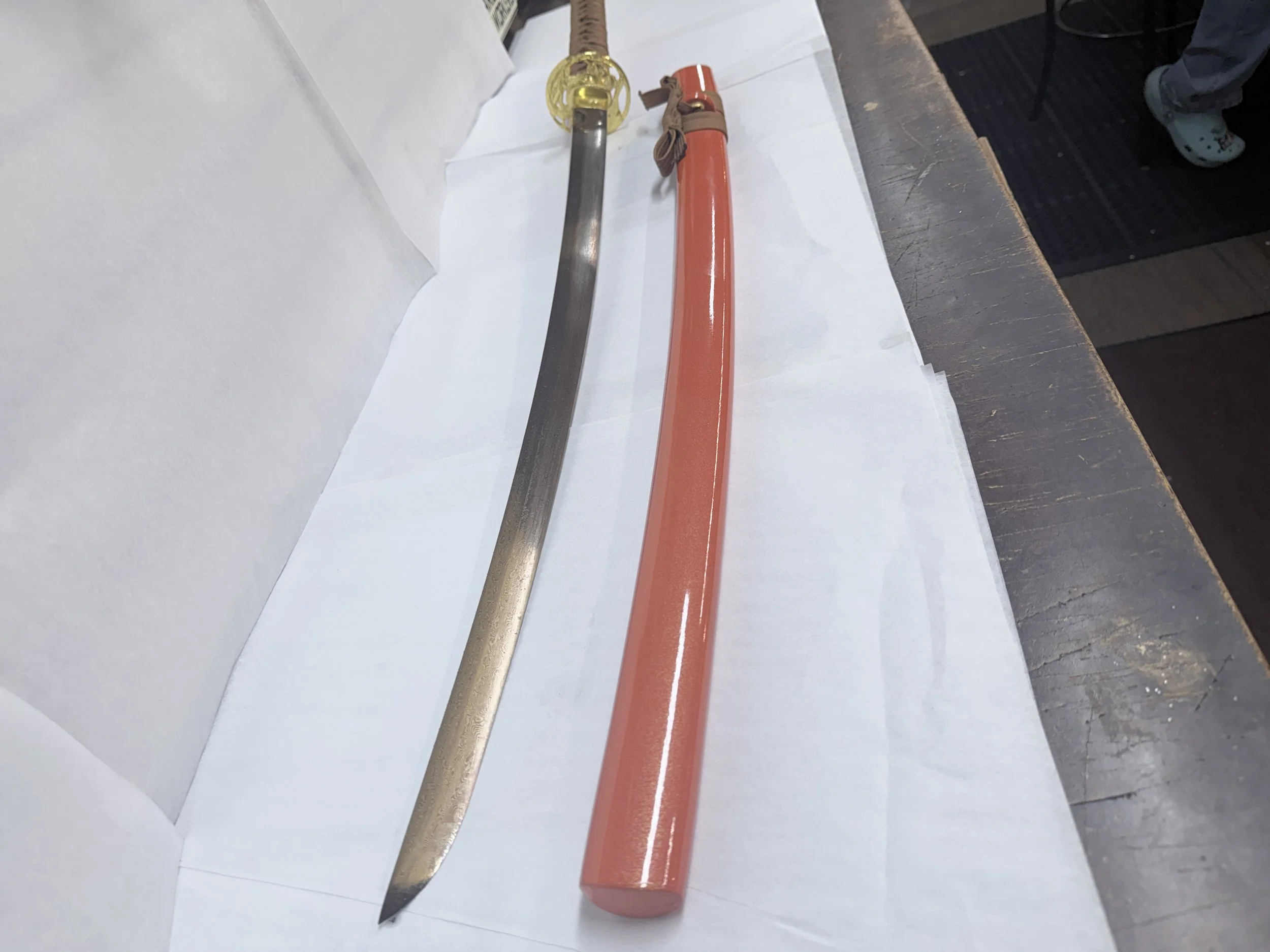 Musha "Gold Warrior" Damascus Katana