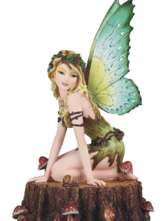 Earth Fairy on Tree Trunk