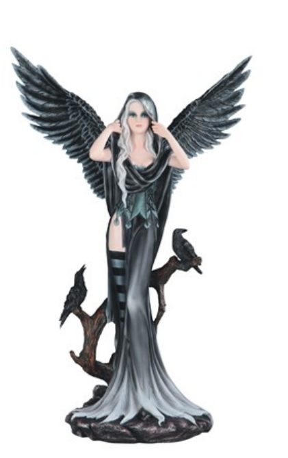 Dark Angel Fairy w/ 2 Crows
