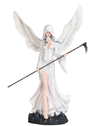 Large-Scale Dark Angel Fairy in White