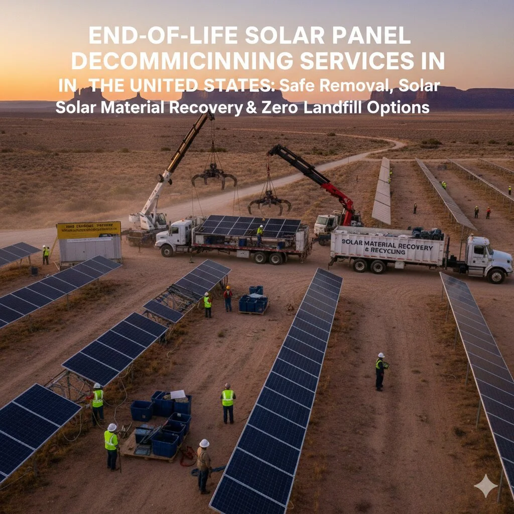End-of-Life Solar Panel Decommissioning Services in the United States: Safe Removal, Solar Material Recovery &amp; Zero Landfill Options