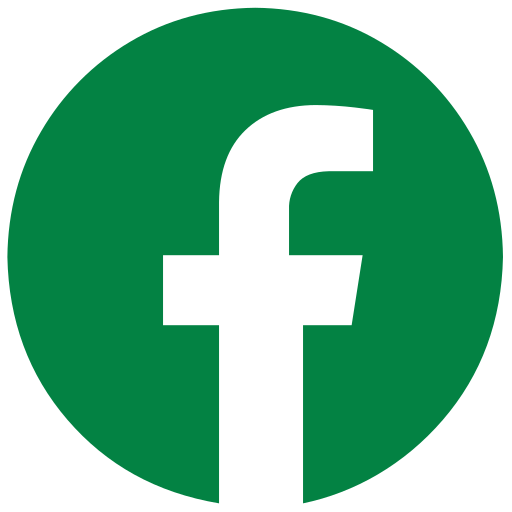 Facebook logo with a green background