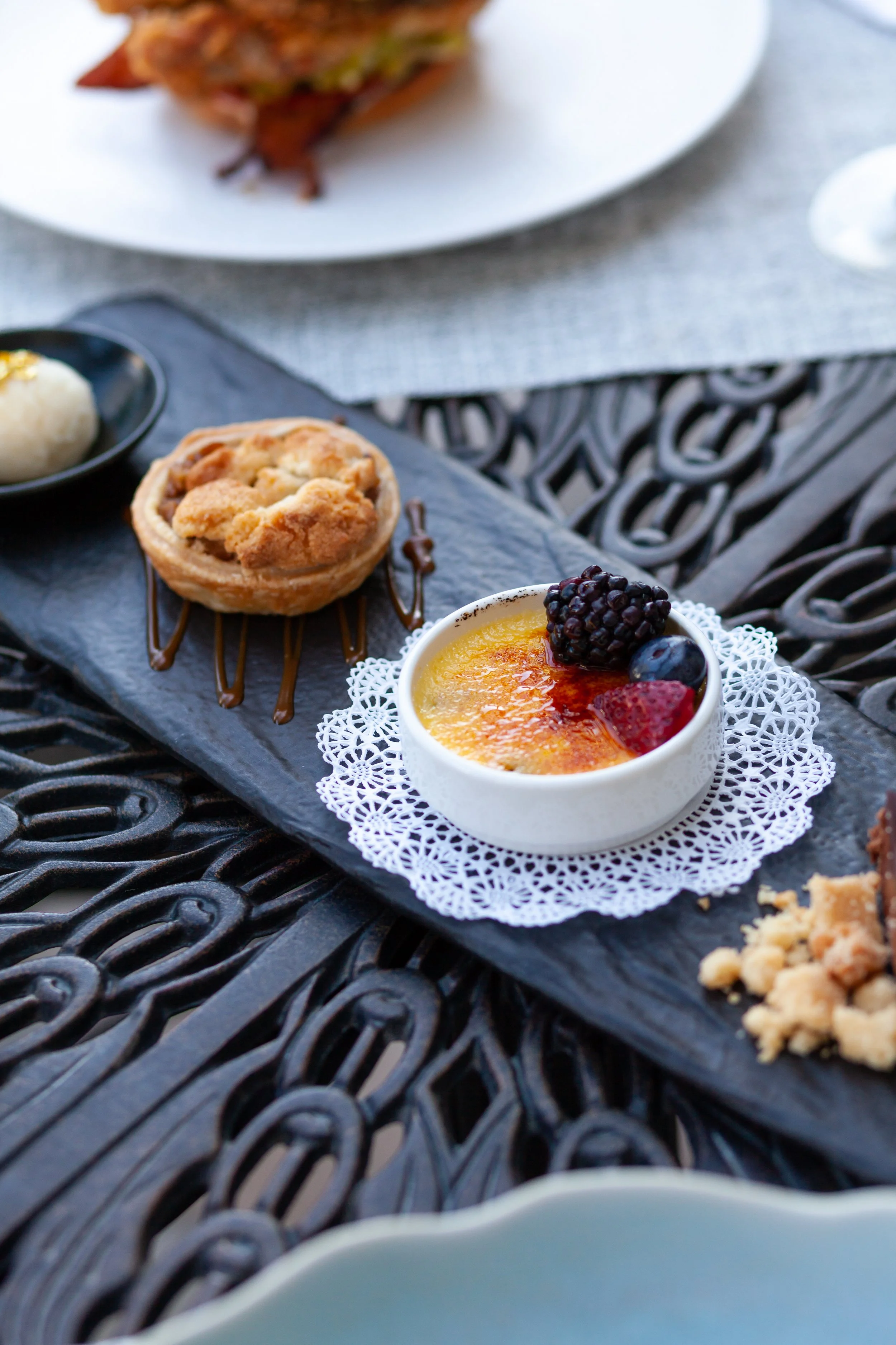 Desserts from The Cavalier Hotel, Virginia Beach, VA.