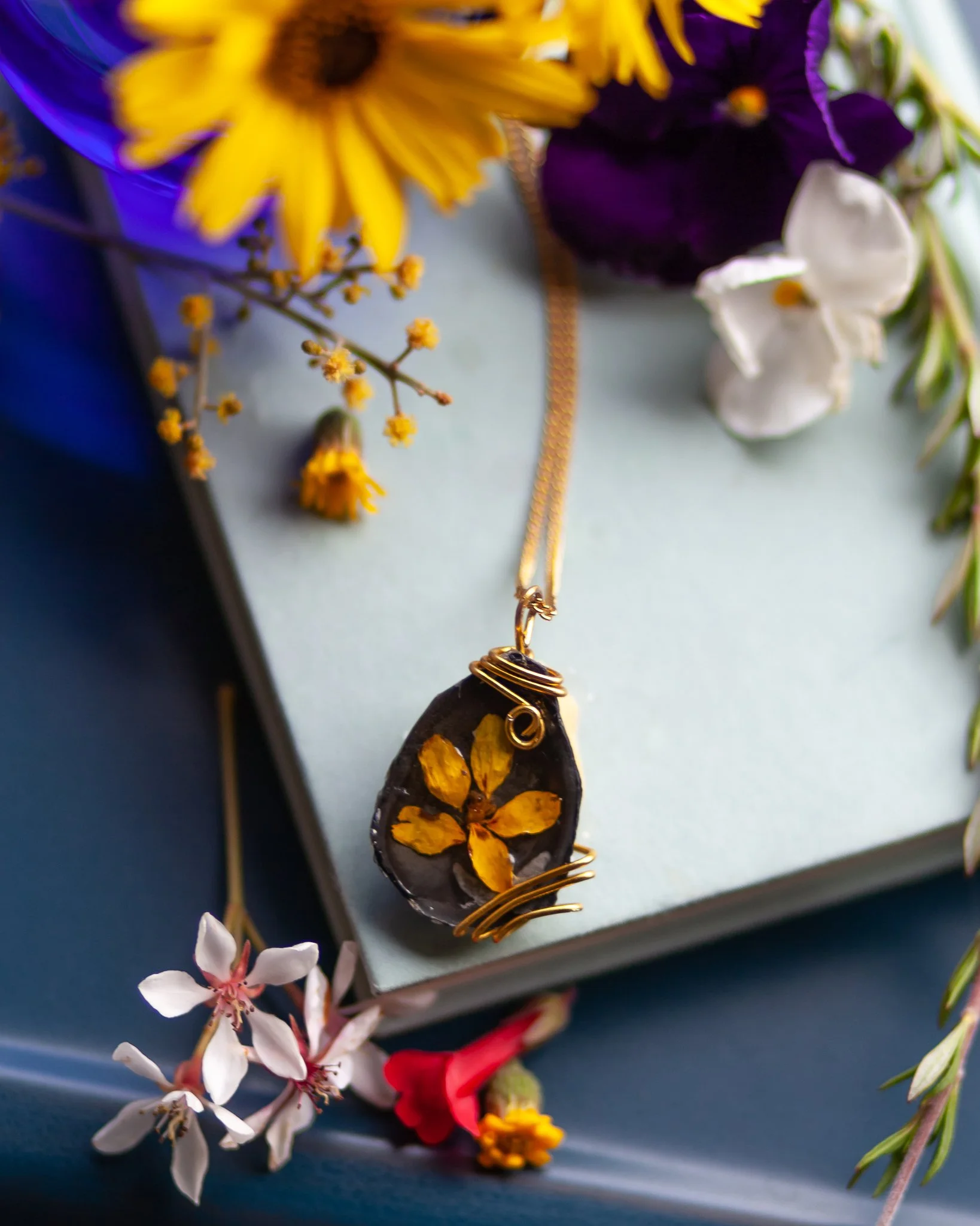 Handmade dried flower jewelry, Lady Lake, FL.