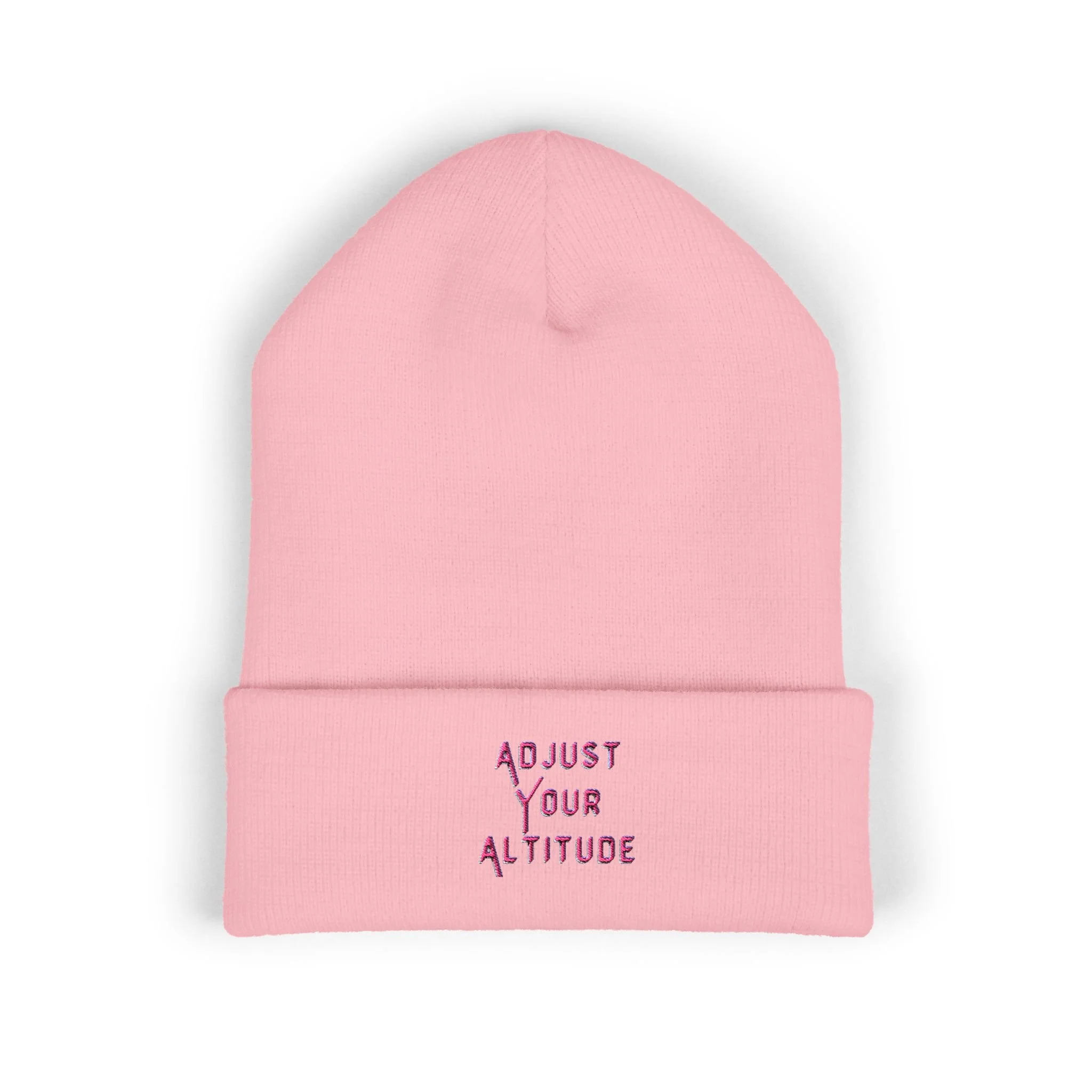 Adjust Your Altitude Embroidered Cuffed Beanie