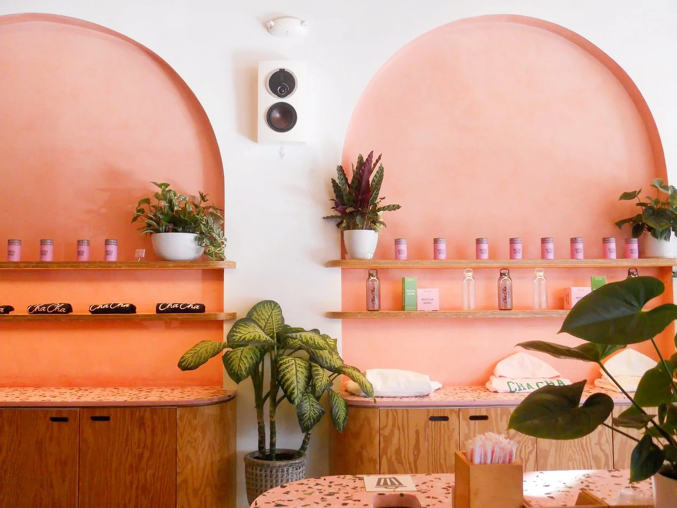 An image of interior construction renovation of Cha Cha Matcha on Abbot Kinney Blvd in Venice, CA