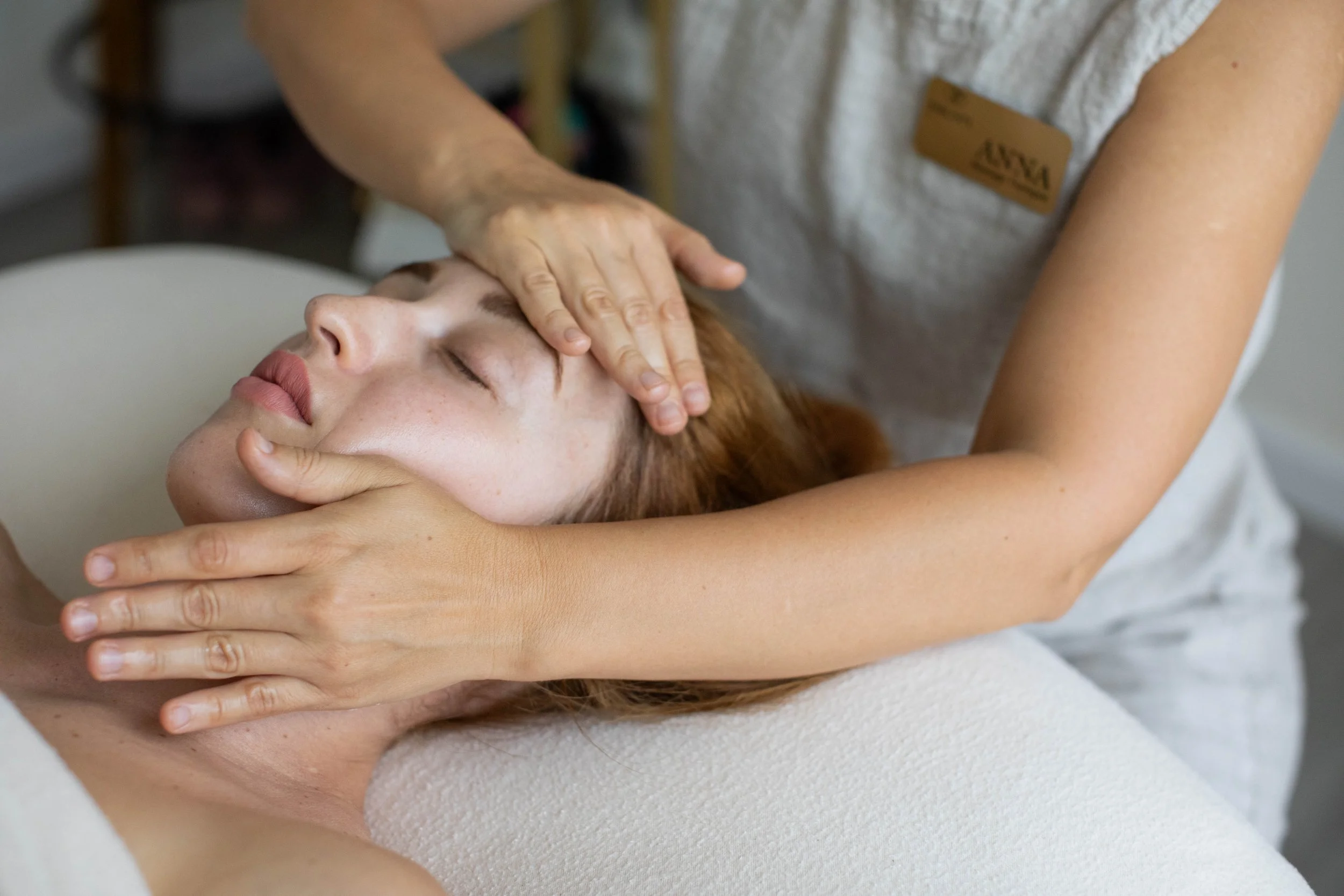 Facial sculpting massage session at KIKOSPA, San Diego.