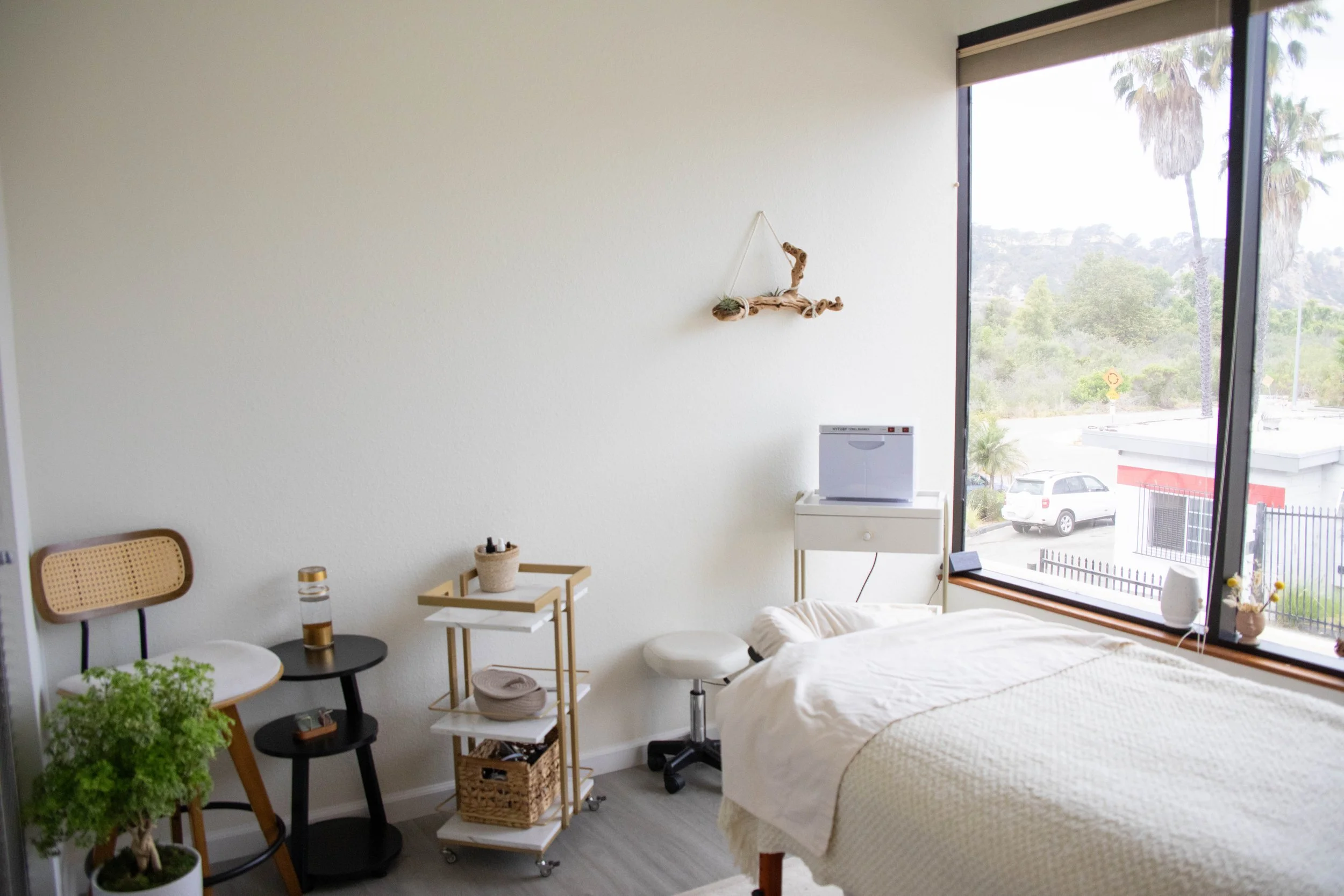Treatment room at KIKOSPA, a women's wellness studio in Sorrento Valley, San Diego