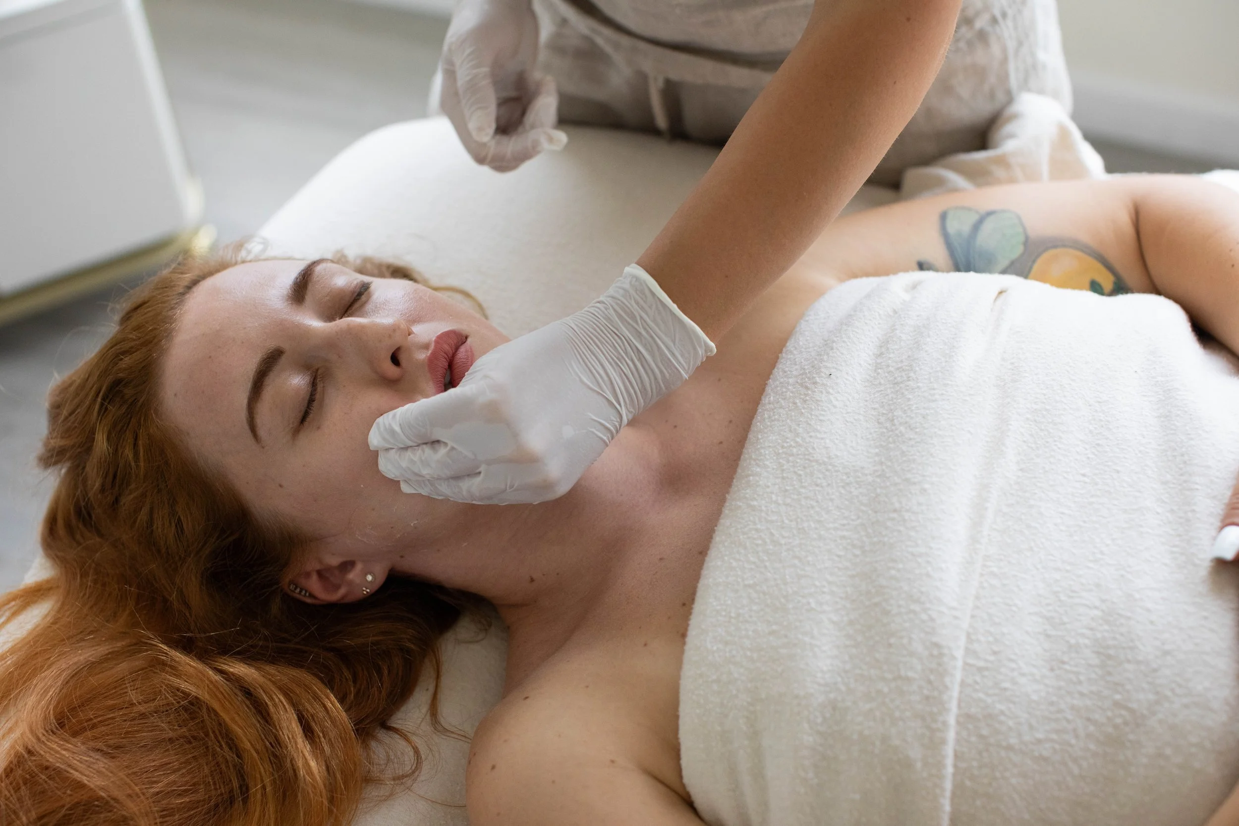 Buccal massage technique performed at KIKOSPA, San Diego.