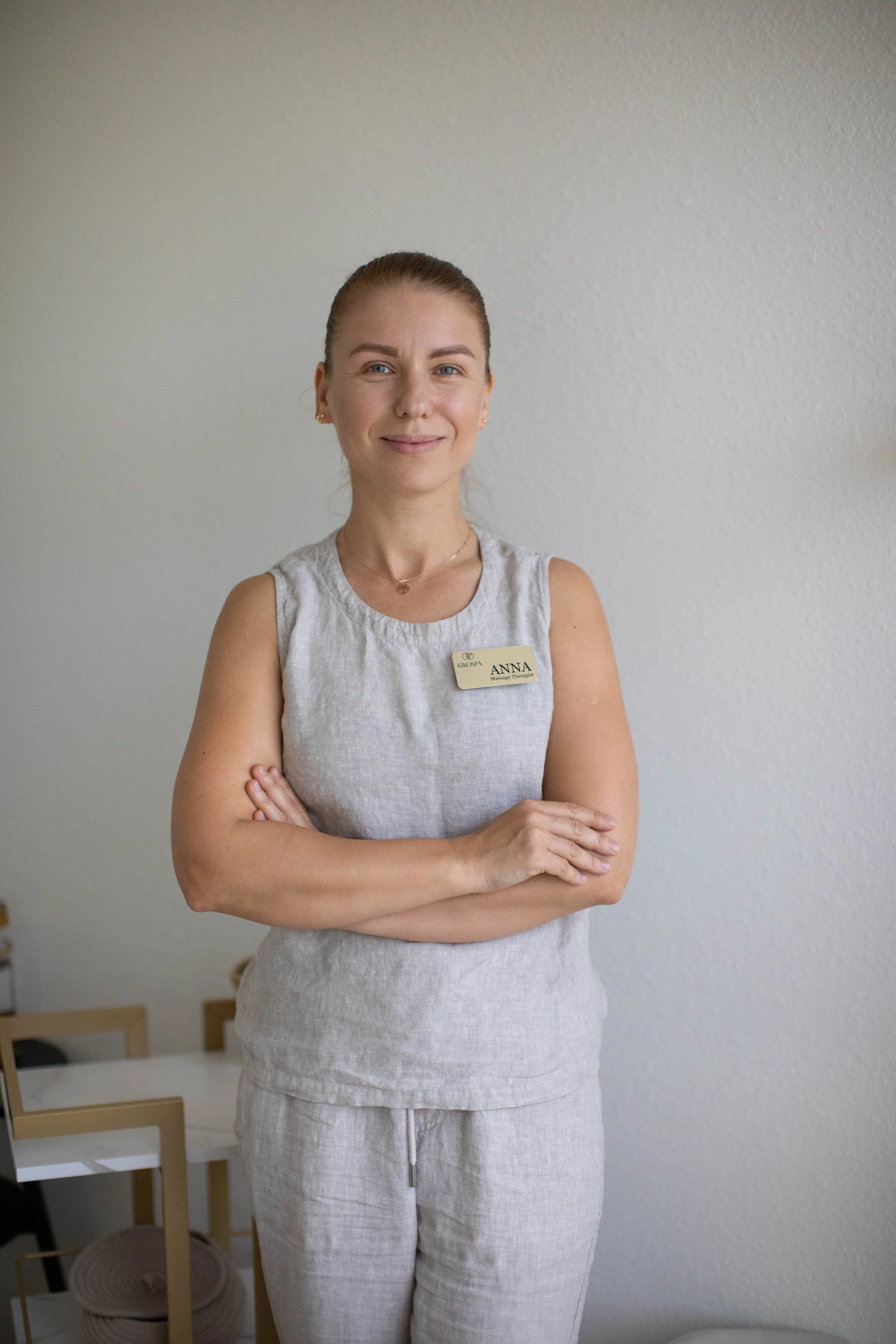 Hanna Kyrychenko, certified massage therapist and founder of KIKOSPA in San Diego