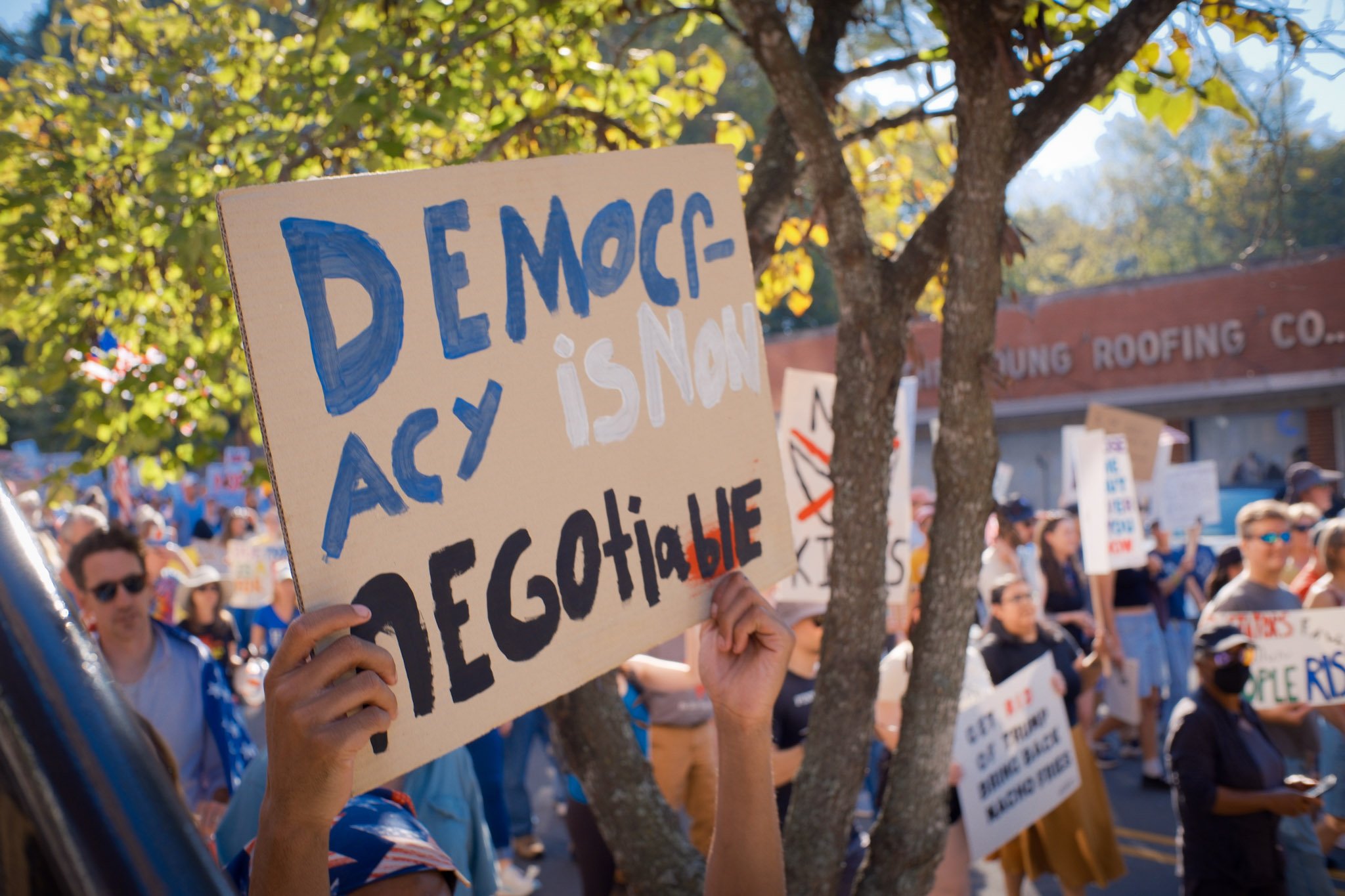No Kings Protest. Durham, NC '25.