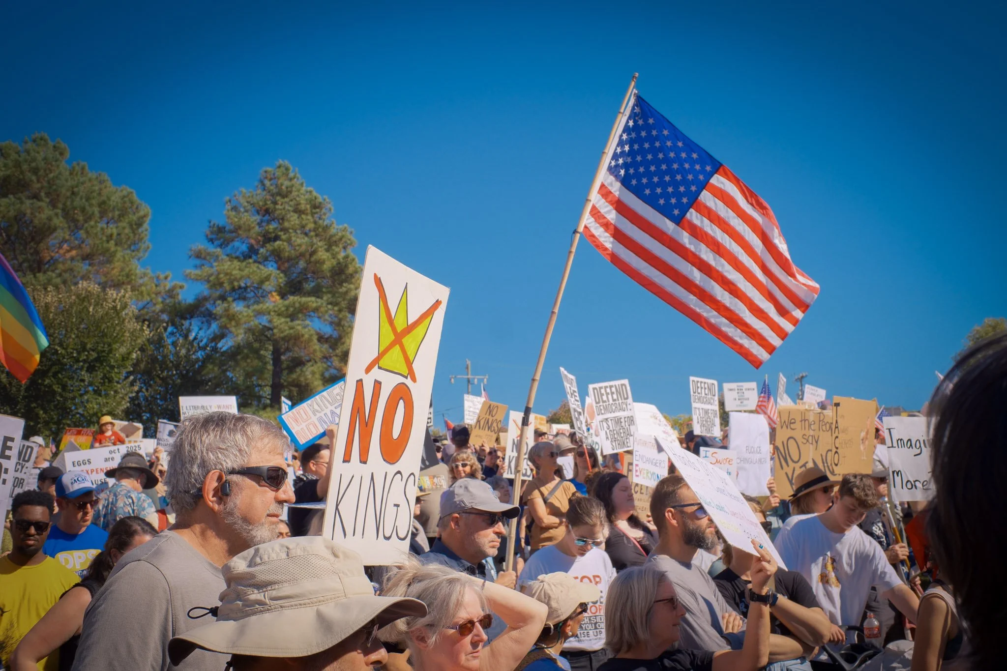 No Kings Rally. Durham, NC '25.
