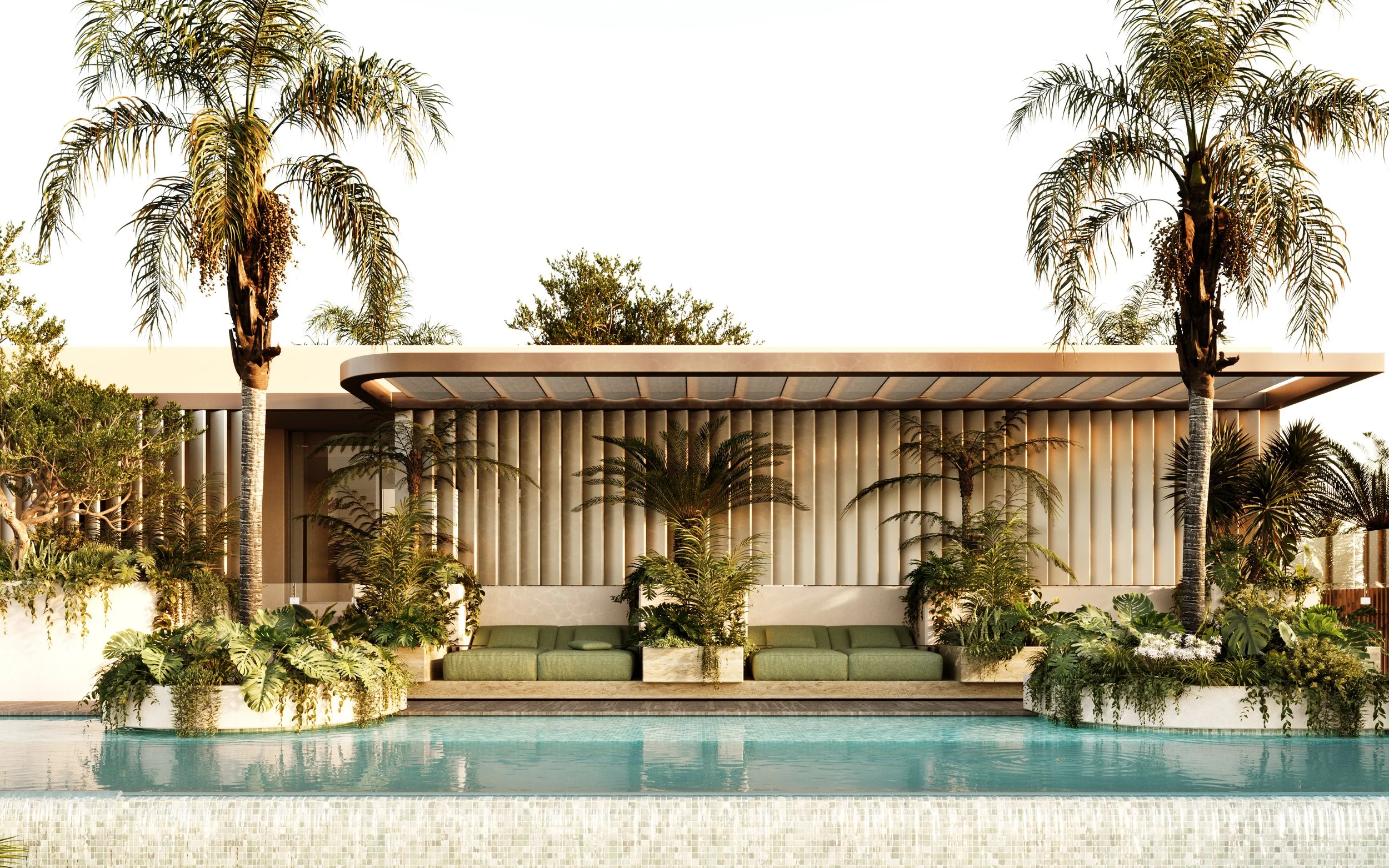 Poolside cabanas