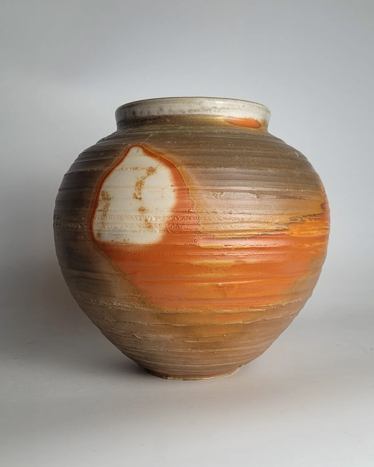 Stoneware soda-fired vase