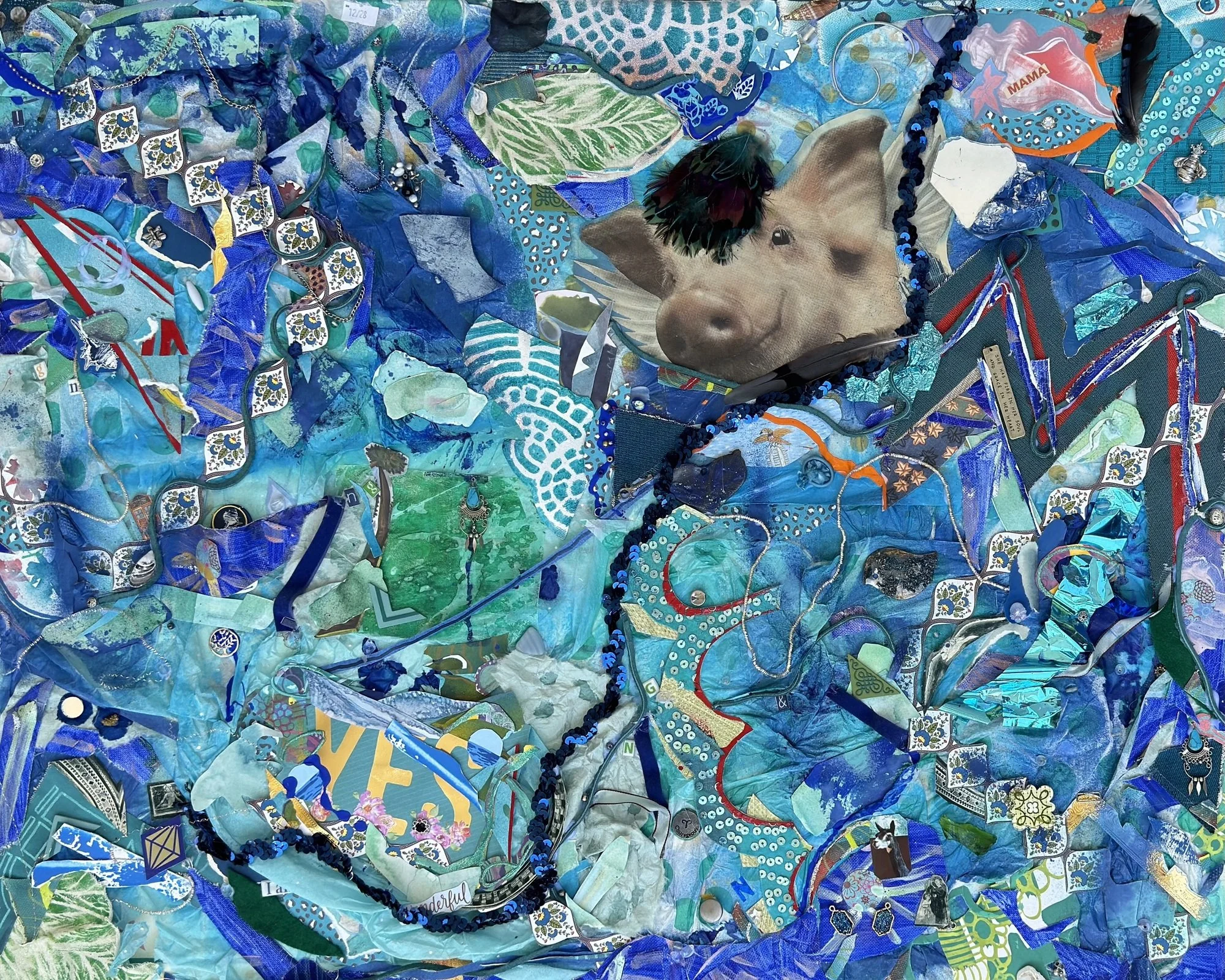 Blue Collage by Adrienne Lyles