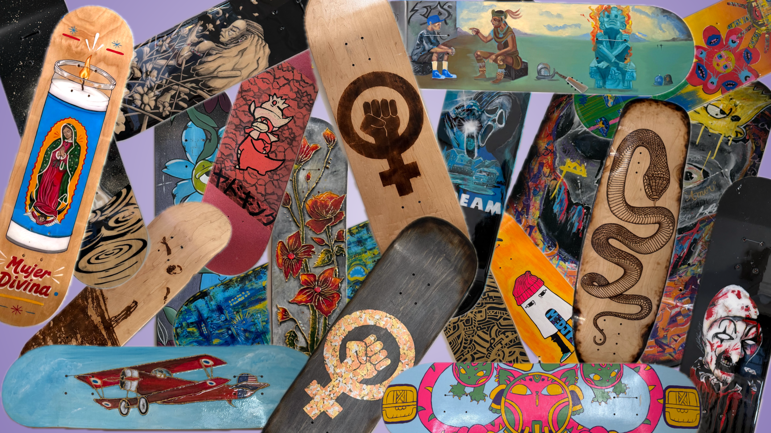 Skateboards-Decked Out: Modern Iconography on Wood