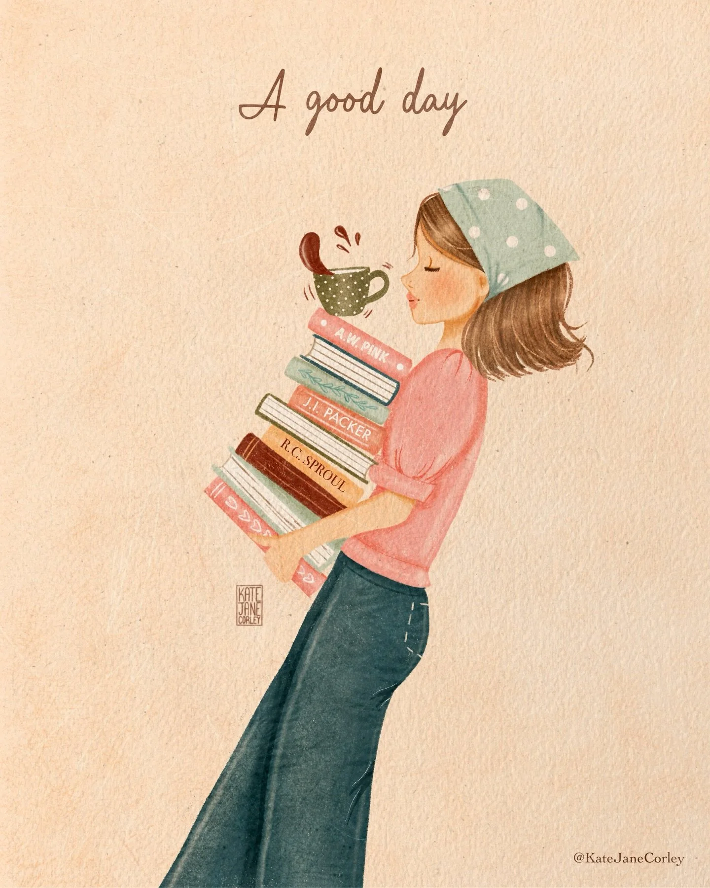 A good day is a pile of books, a hot cup of coffee and no plans! Hope this happy illustration puts a smile on that pretty little face of yours today 🤗
.
.
.
.
.
.
.
.
.
.
.
.
.
.
.
.
.
.
.
.
. Bookstagram, stack of books, reading, bookworm, book lov