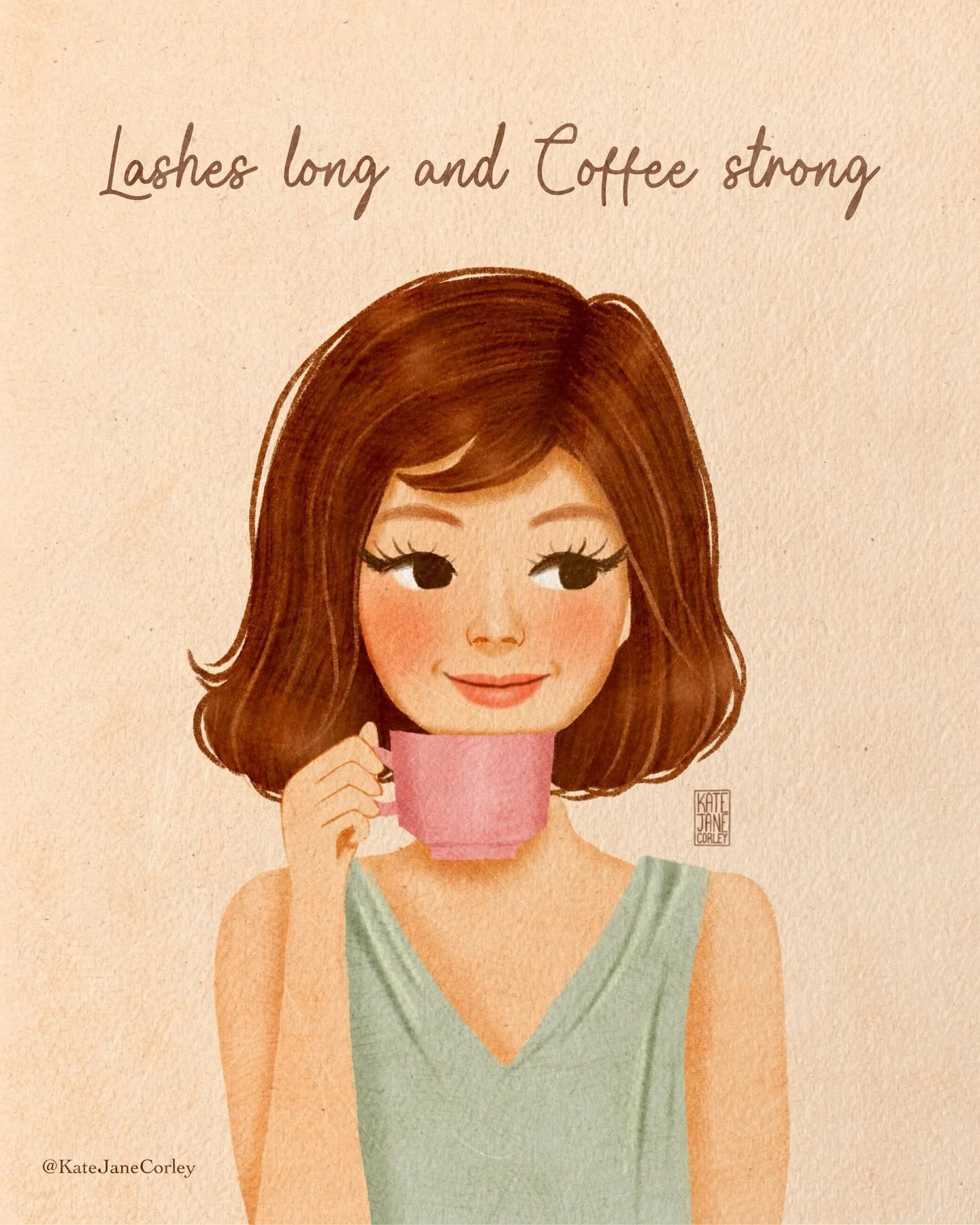 Hope this illustration makes you feel like you&rsquo;re sipping coffee at a little French cafe in Paris this morning! Have a fabu_lash day! 
.
.
.
.
.
.
.
.
.
.
.
.
.
.
.
.
.
.
.
 Coffee illustration, coffee memes, pretty illustrations, girly illustr
