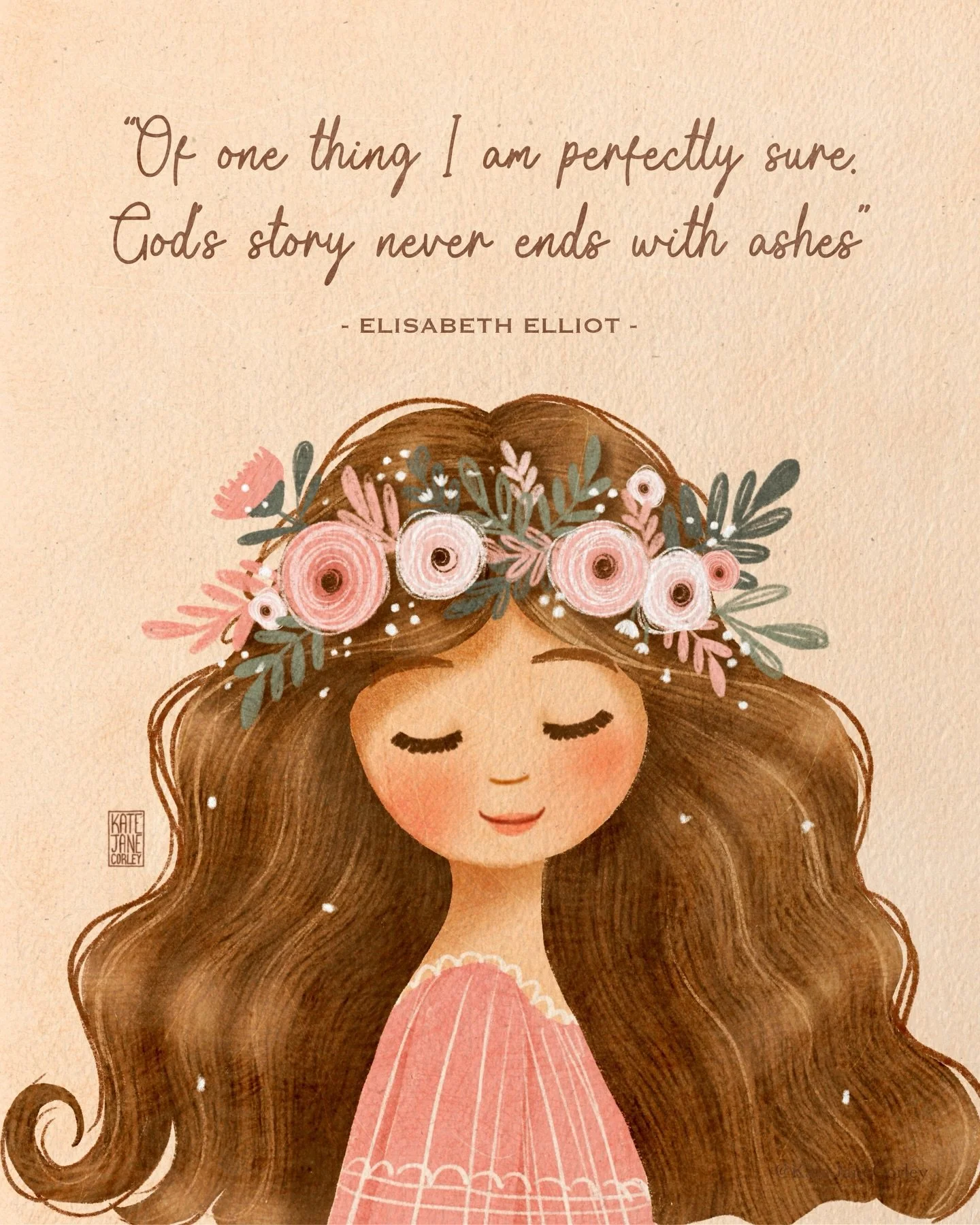 Your story&rsquo;s not over yet&hellip;. If you&rsquo;re with God, it will never end in ashes! Love this Elisabeth Elliot quote. If you have never heard her story, pick up a copy of &ldquo;Through gates of Splendor&rdquo;&hellip;.. AMAZING! 🥰
.
.
.
