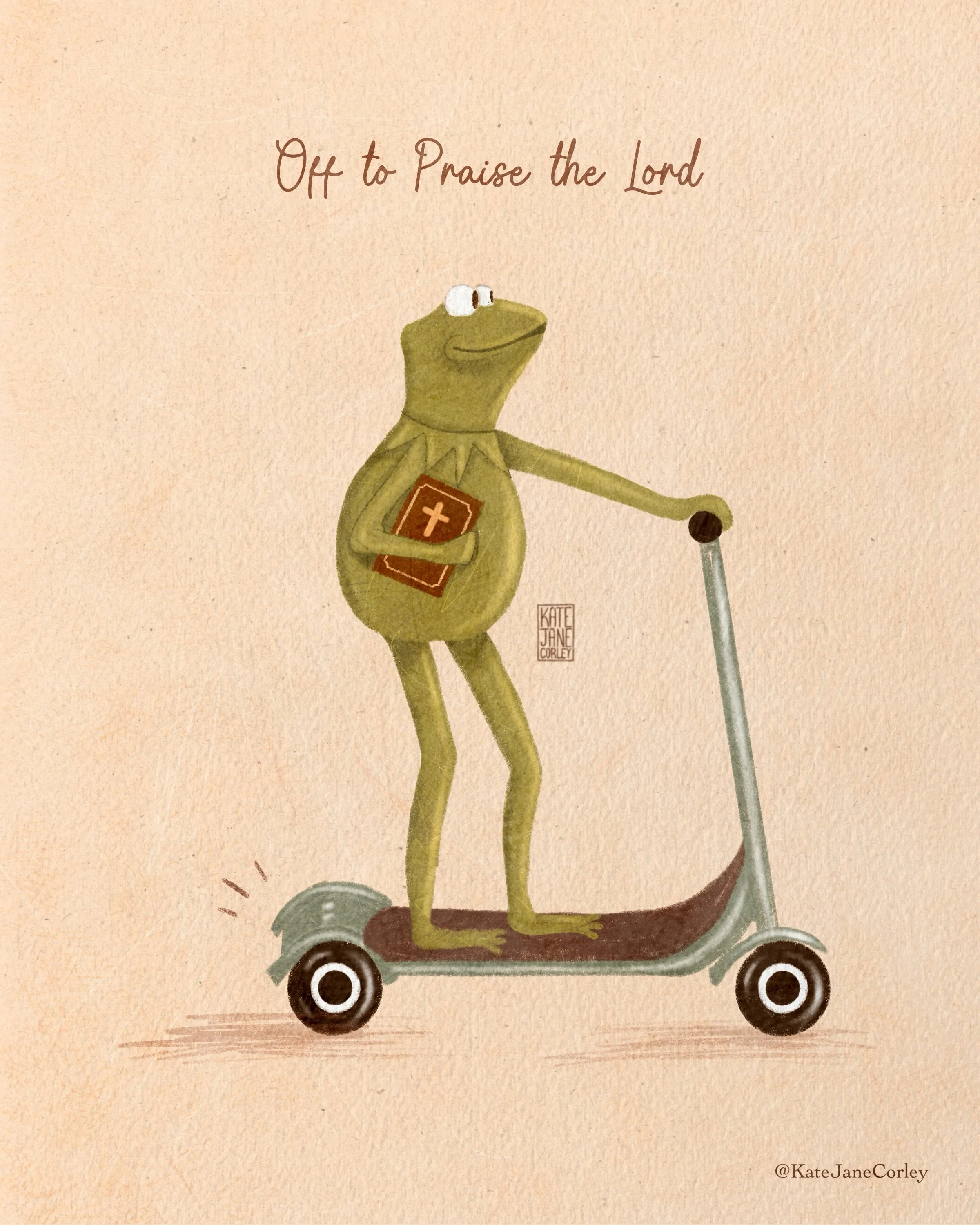 Kermit the frog, off to praise the Lord. 🐸 🙌🙏 
.
.
.
.
.
.
.
.
.
.
.
.
.
.
.
.
.
.
.
.
.
.
.
.
.
.
.
.
.
. Funny Christian meme, funny quotes, Kermit the frog quotes, #cuteillustrations #ptl #kermitmemes