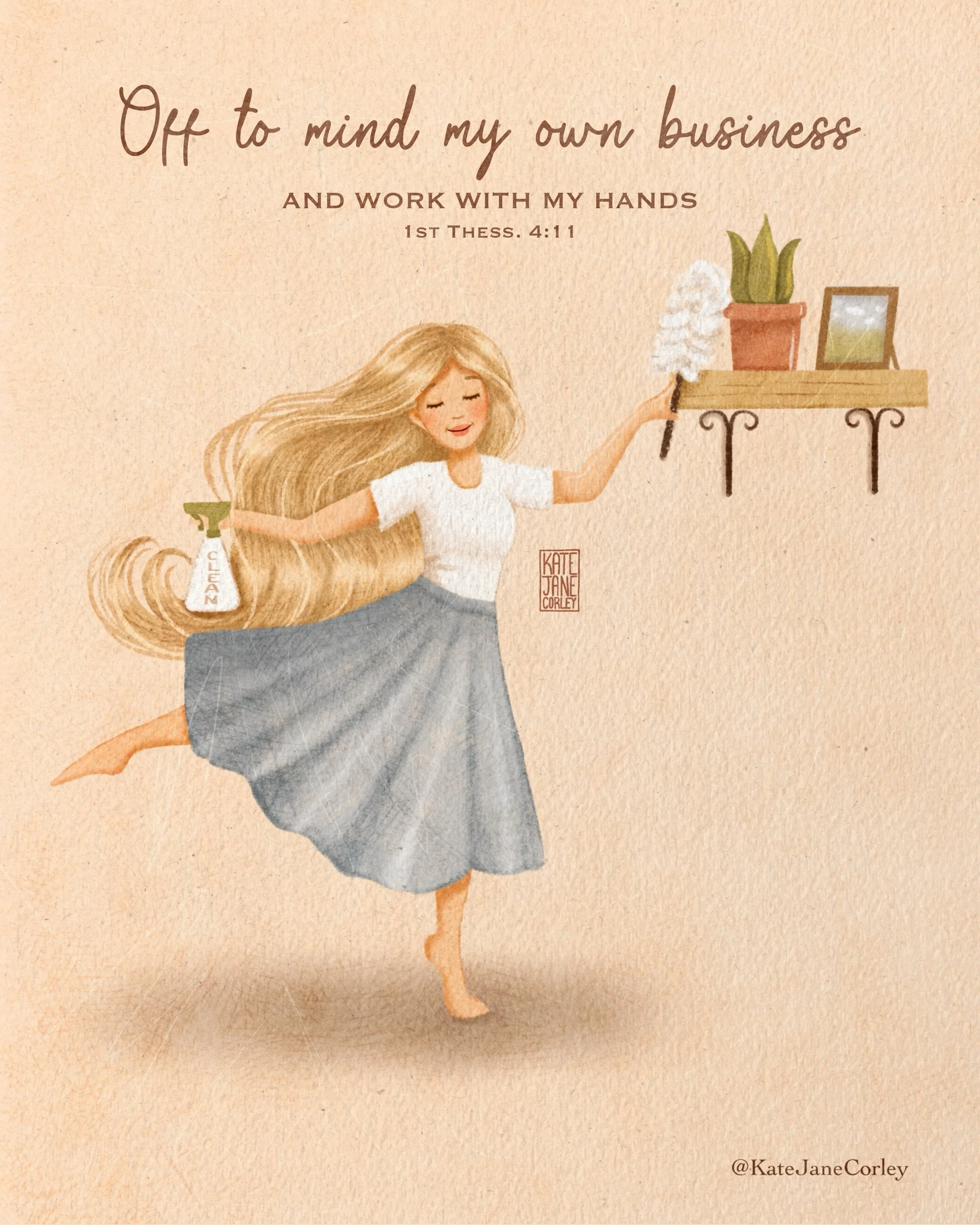 Where are all my hardworking, homeschooling, stay at home Mom&rsquo;s at? Keep doing what you&rsquo;re doing! It matters! 
.
.
.
.
.
.
.
.
.
.
.
.
.
.
.
.
.
Christian encouragement, happy illustration, Christian girly #sahmomlife #homemaker #christia