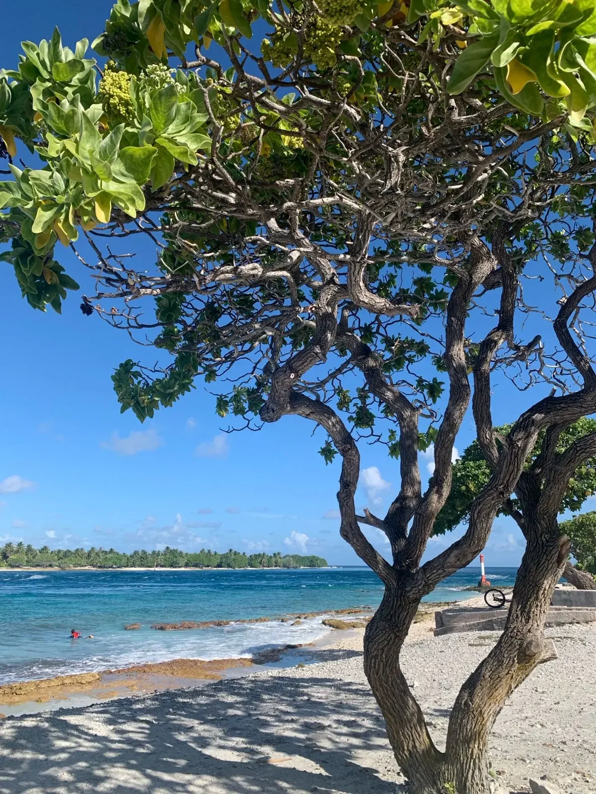 Vue sur la passe de Tiputa depuis la cité des dauphins à Rangiroa