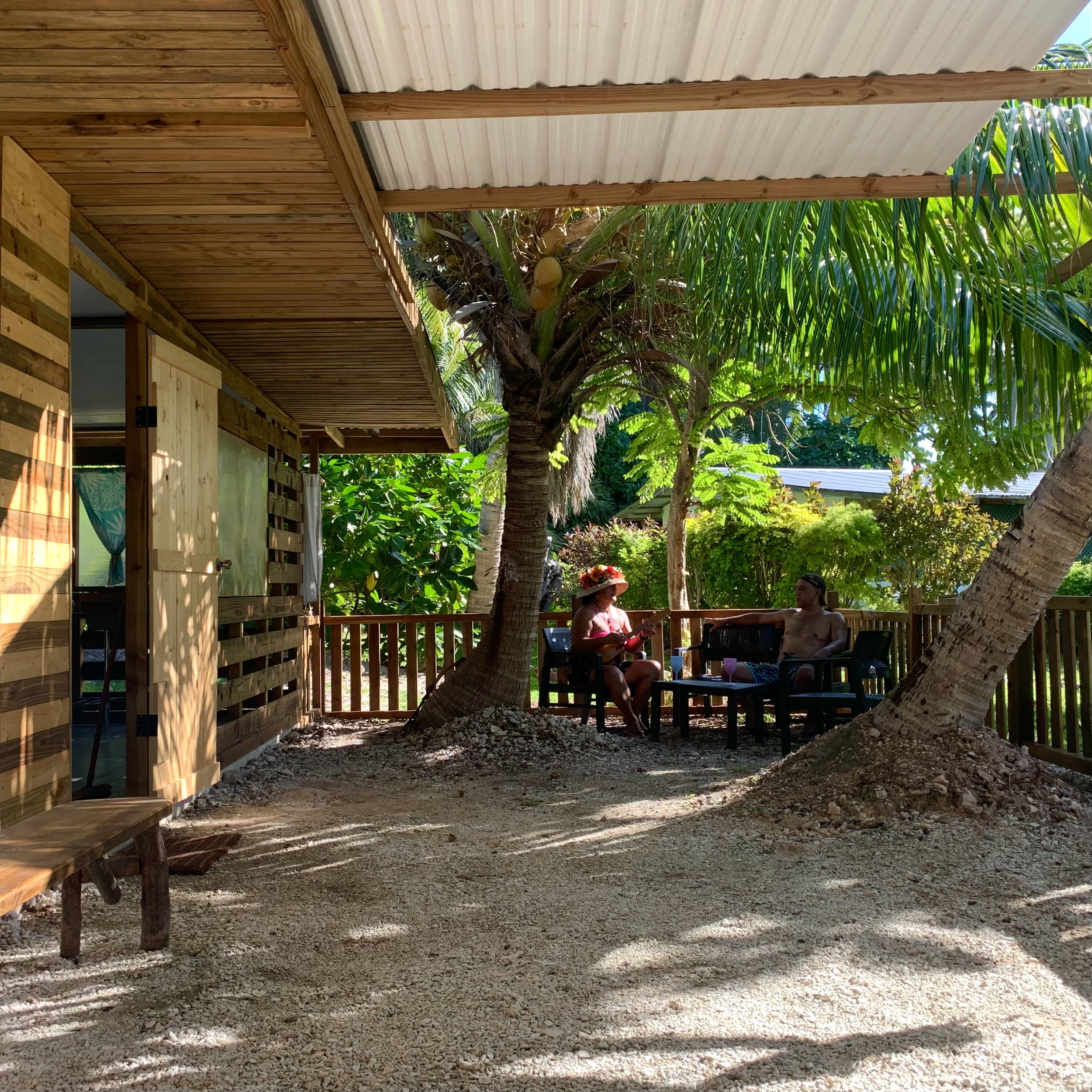 Garden lounge at KURA ORA GUEST HOUSE