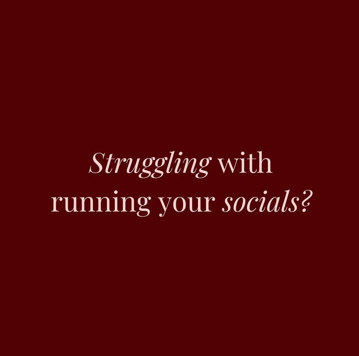 ✨ Spend more time doing what you do best &ndash; running your business &ndash; and leave the socials to me!

Contact me today : social.st.creative@outlook.com

#socialstcreative