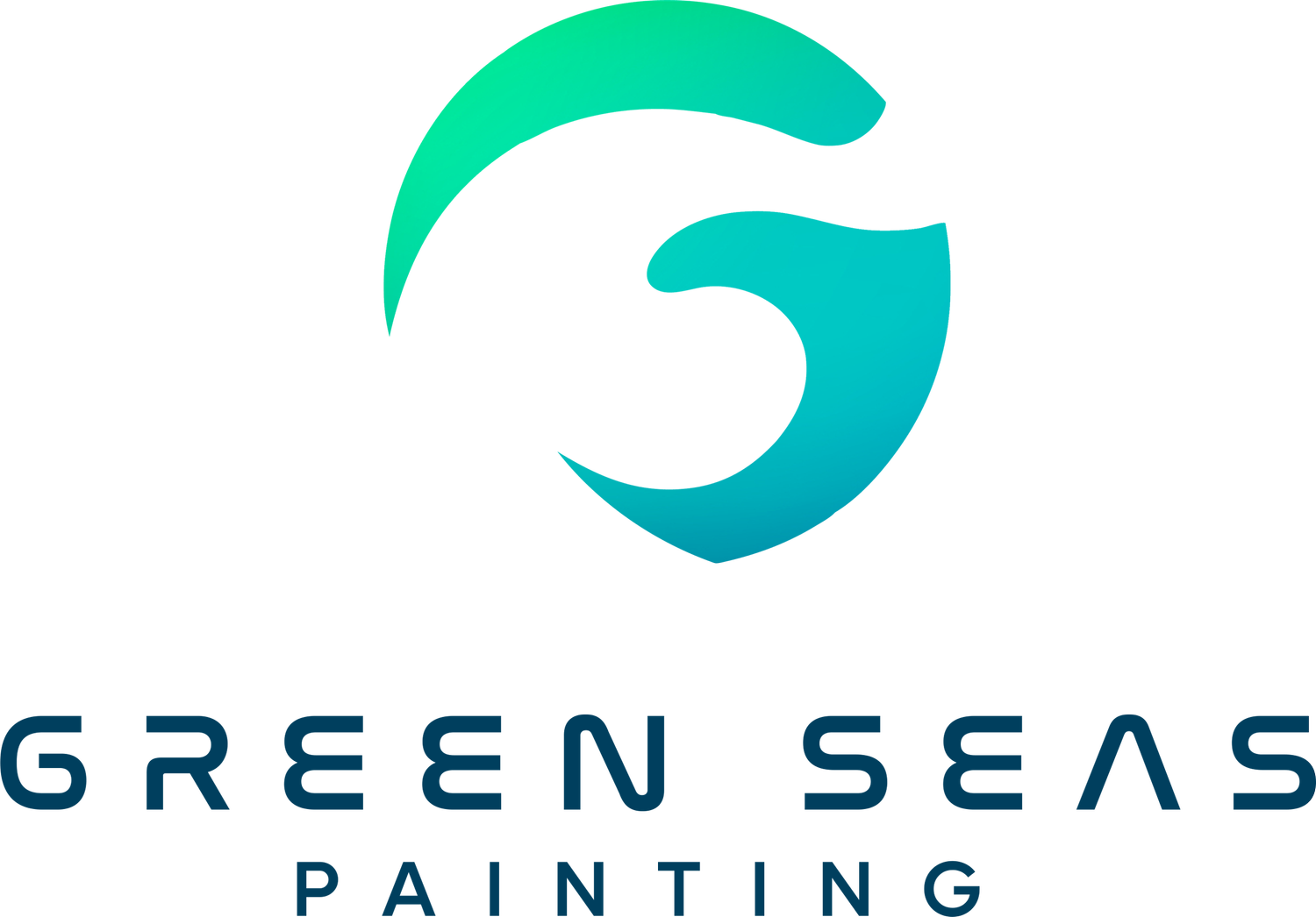 GREEN SEAS PAINTING