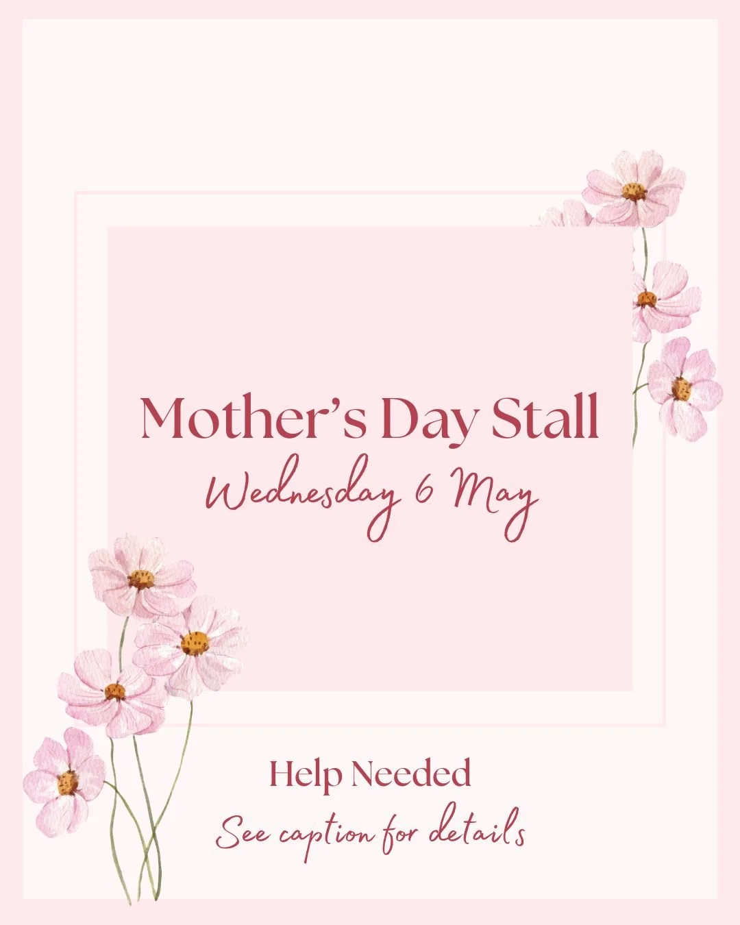 It&rsquo;s that time of year again 💐 We&rsquo;re looking for volunteers for our Mother&rsquo;s Day Stall on Wednesday 6 May.

Due to recent legislation changes, volunteers are required to complete all steps below before helping at any student events
