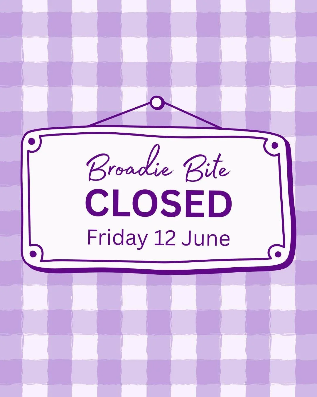 Tuck Shop Closed Friday 12 June ✨

Our Tuck Shop will be closed all day on Friday 12 June due to maintenance work. Please ensure your student/s have enough food to last them all day. We will be open as usual from Monday 15 June.