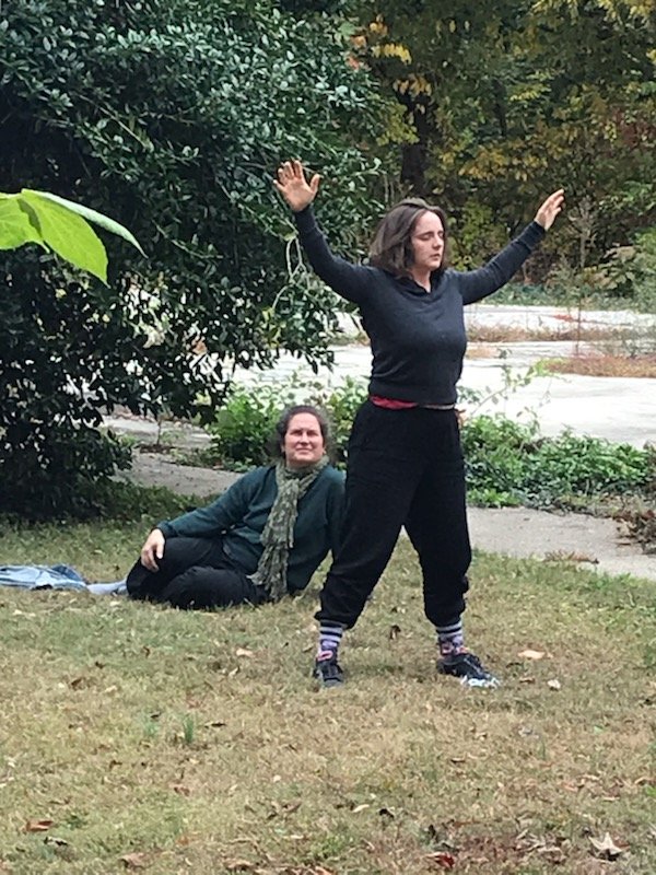 Woman dances in group therapy - Lee Fogel Somatic Therapist