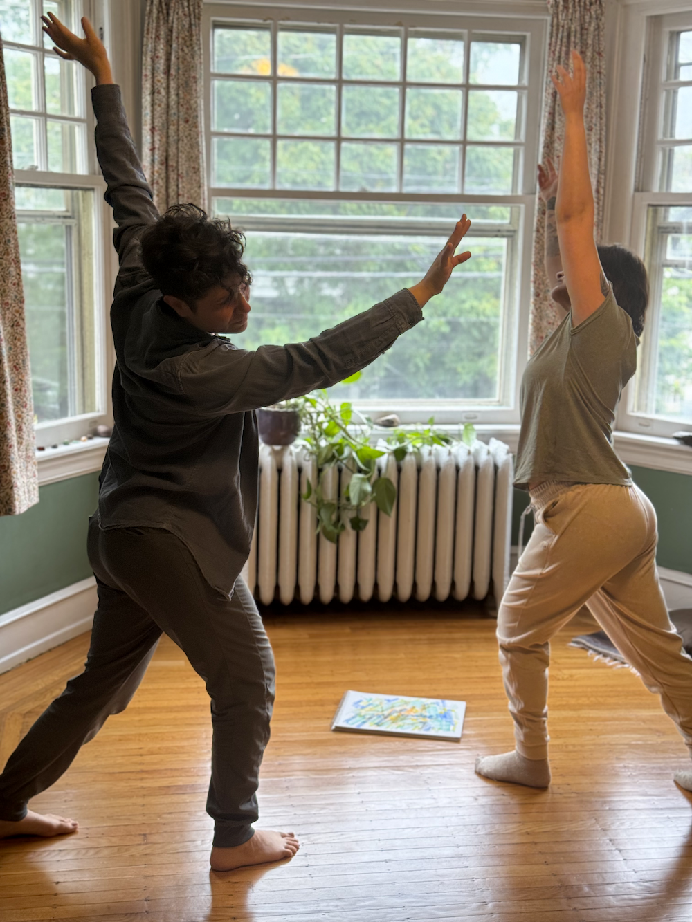 Lee and client dance in session - Lee Fogel Somatic Therapist