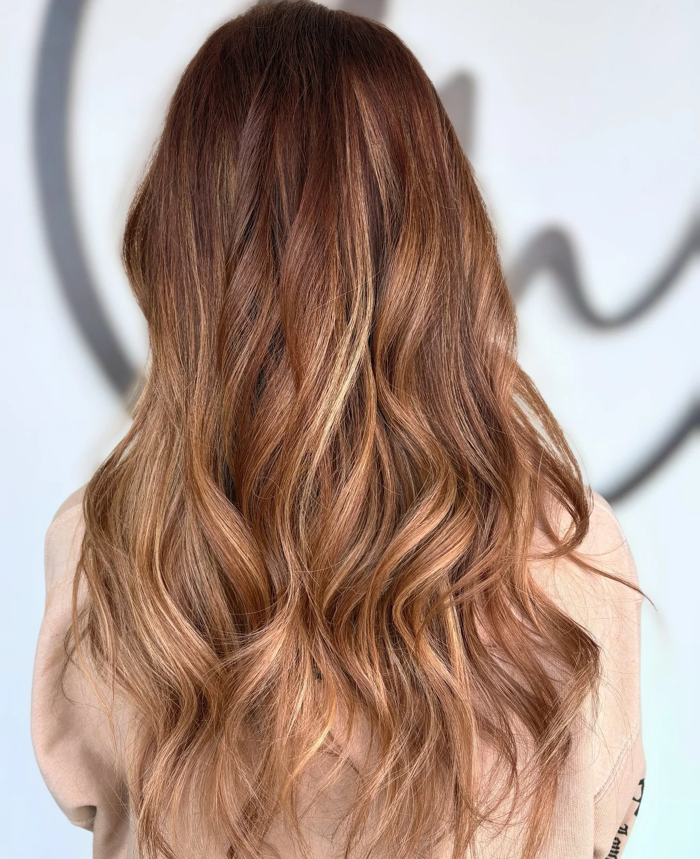 A seamless blend of rich copper, golden caramel, and soft honey tones for this gorgeous dimensional red. Tailored to enhance her natural warmth and movement, this look brings depth, shine, and serious glow.

	&bull;	#pnwhair
	&bull;	#inlandnorthwests