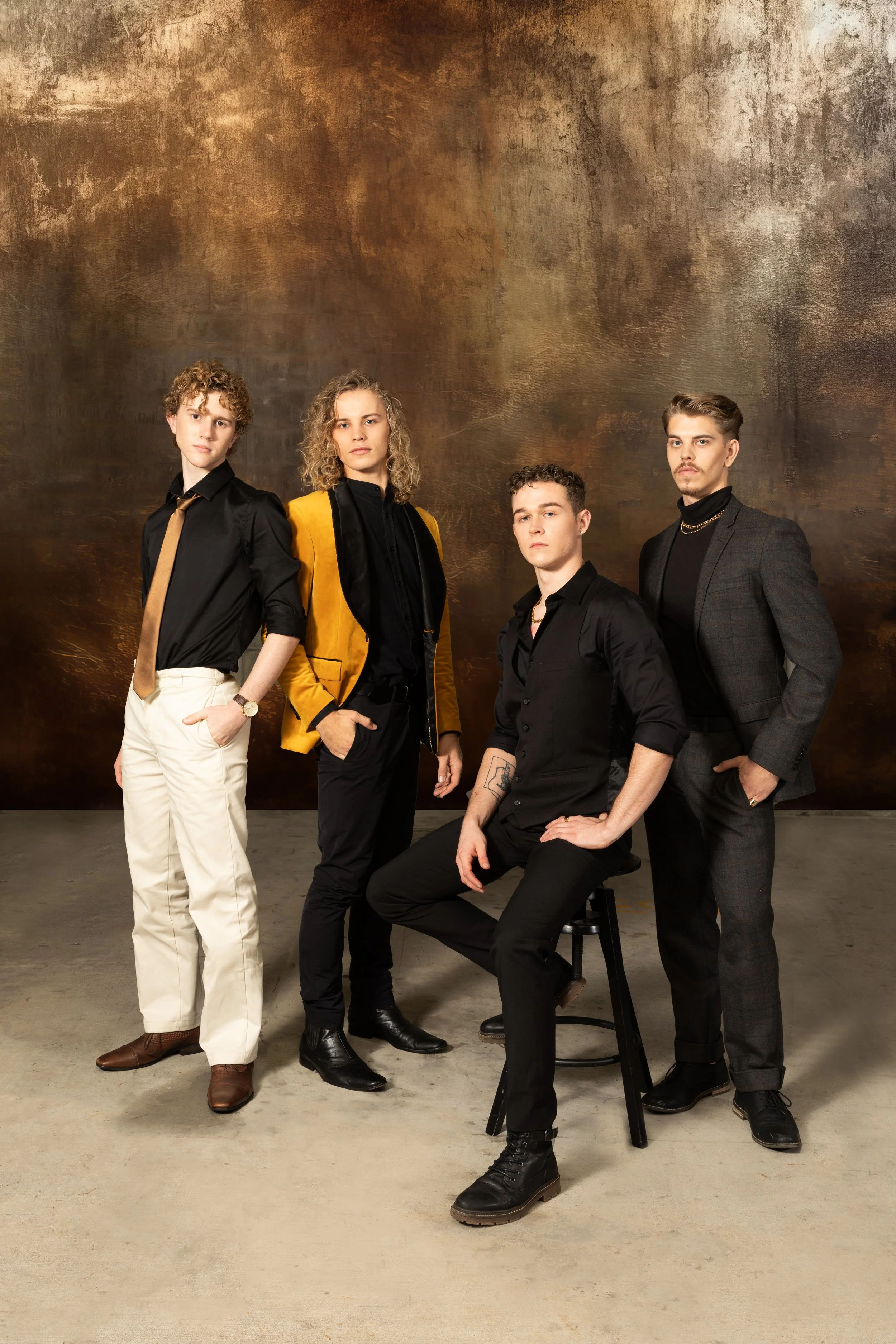 Performance Studios Singers Hudson Bertram (QLD Conservatorium, Griffith University), Elijah, Caleb and Isaac Parr (On Parr, Australian Idol 2024).