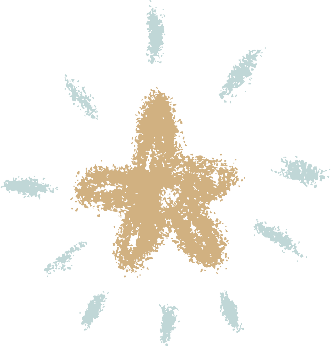 A bursting star doodle that illustrating Performance Studios' Lifestyle Blog.