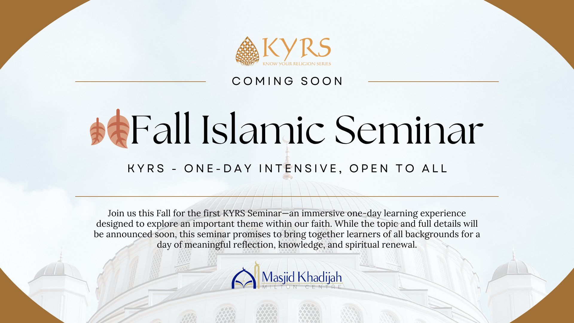 🍂 Fall Seminar - Coming Fall 2025