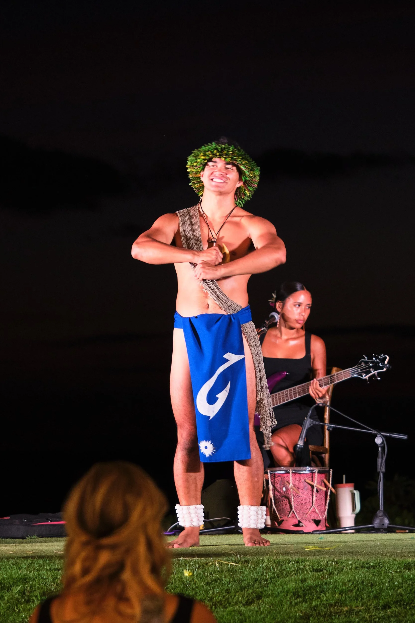 Dancers performing at the Andaz luau, Orange County