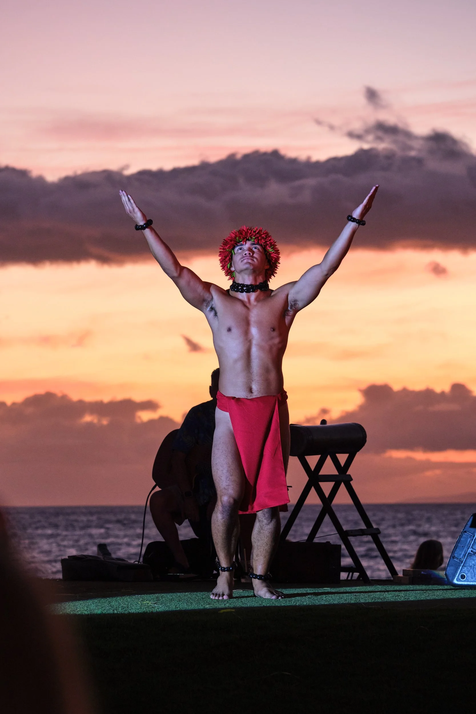 Dancers performing at the Andaz luau, Orange County