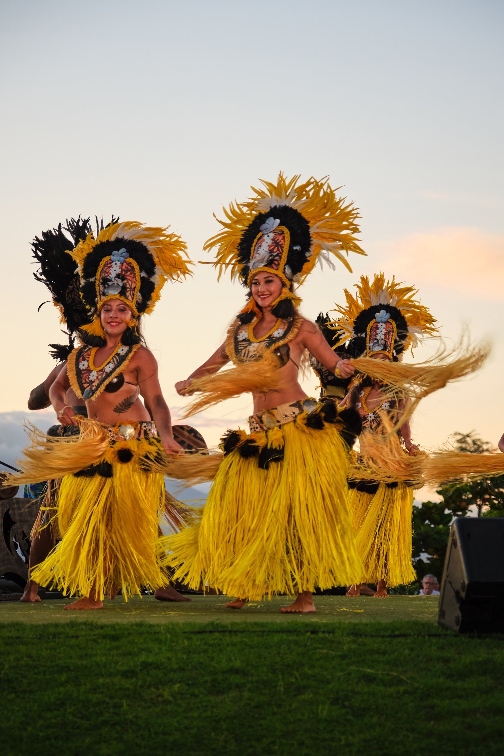 Dancers performing at the Andaz luau, Orange County
