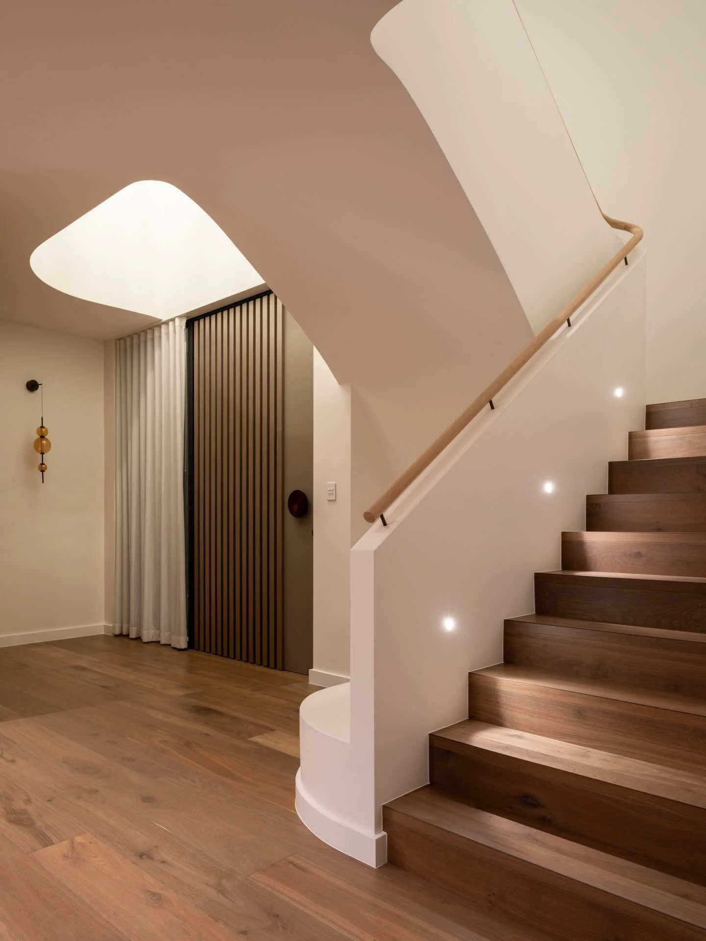 Another beautiful staircase completed by @stairtek_pty_ltd with custom matte bronze nosings by @mintfloors ✨ Project Miranda