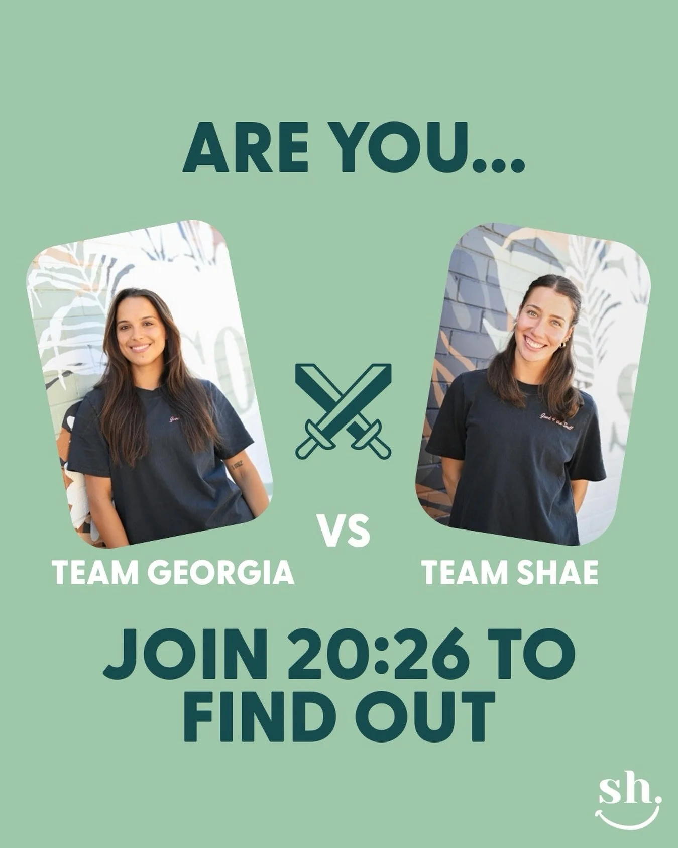Pick your squad. Team Georgia or Team Shae? 🔥

20:26 starts Monday and the competition is ON. Two teams. Two trainers. One championship.

Comment below with your team. Let the trash talk begin 👇

#2026challenge #teamgeorgia #teamshae #soulhub #fres