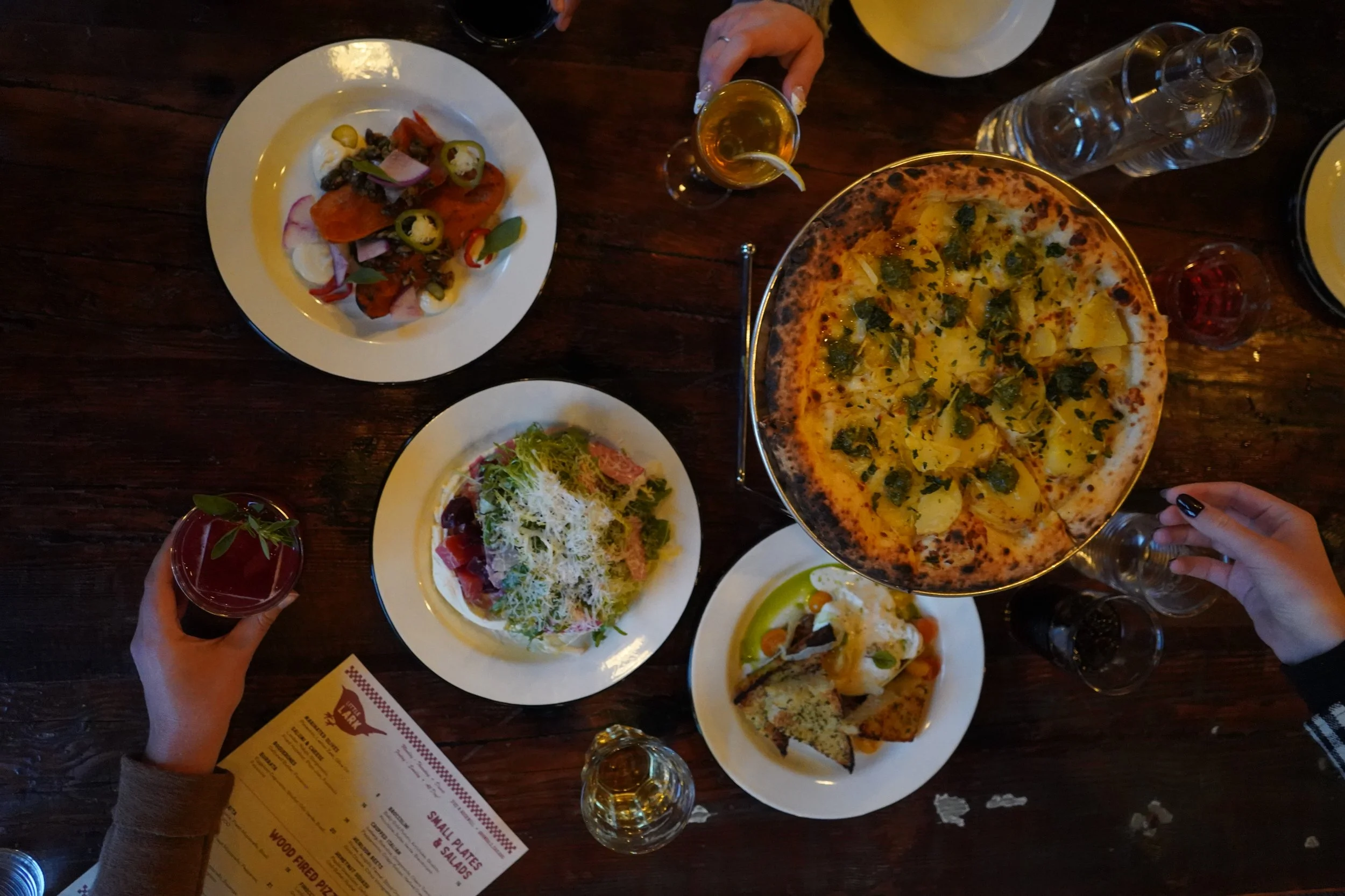 wood fire pizza craft cocktails party